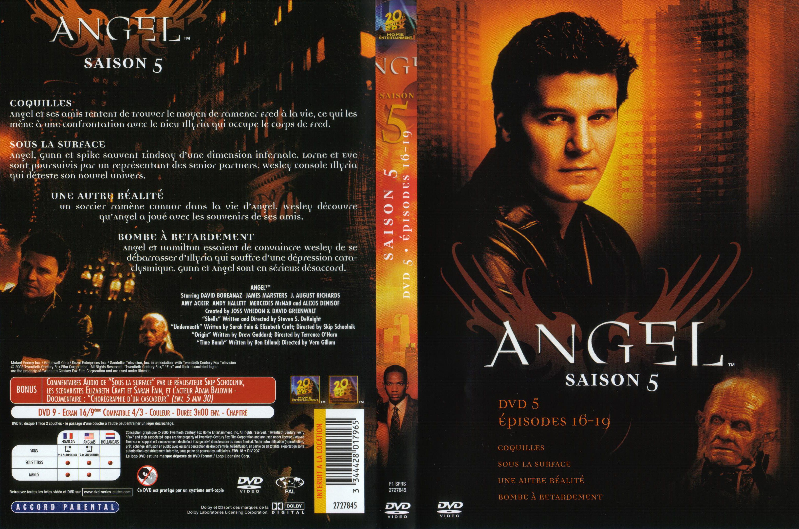 Jaquette DVD Angel Saison 5 dvd 5