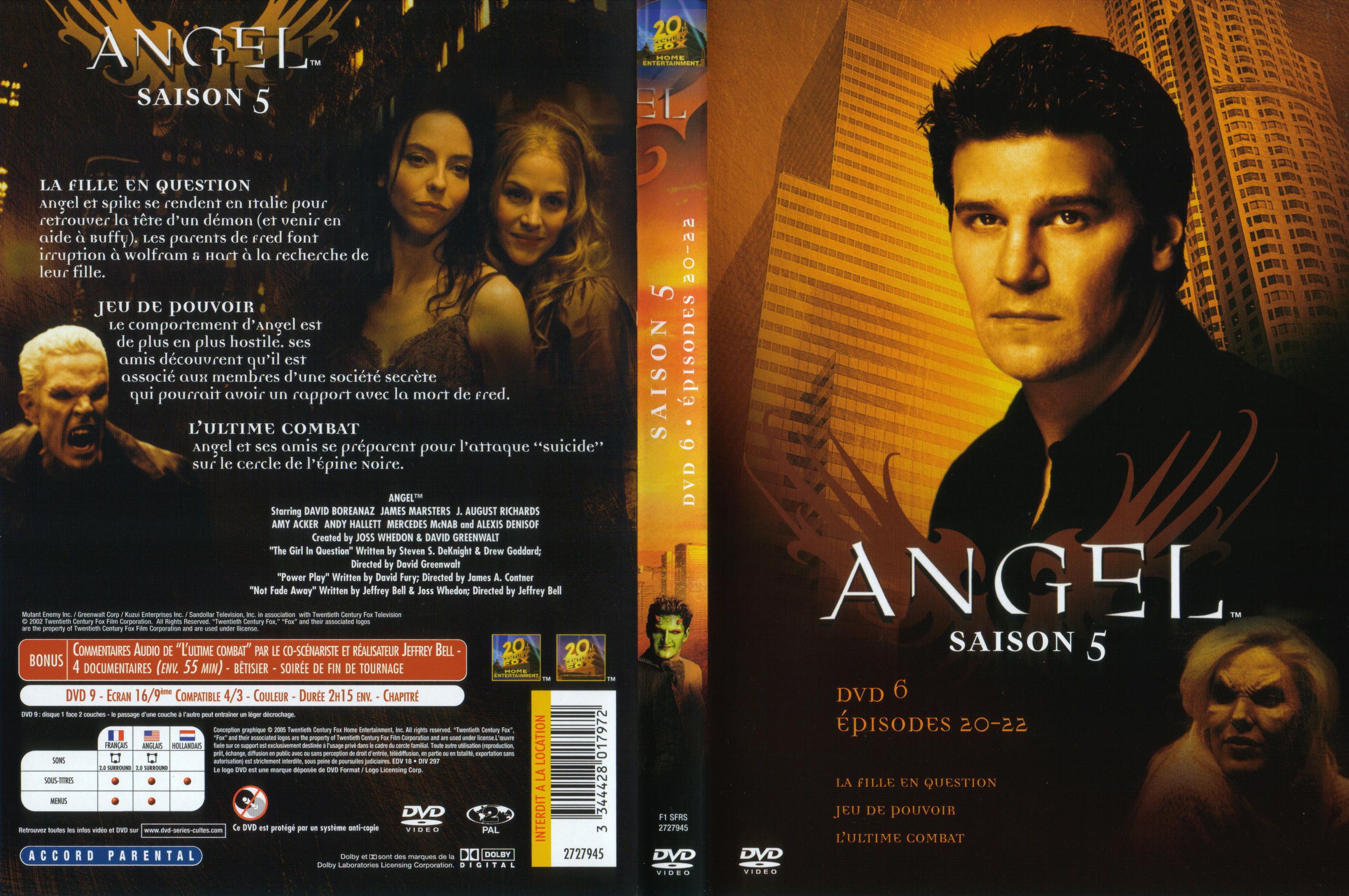 Jaquette DVD Angel Saison 5 dvd 6