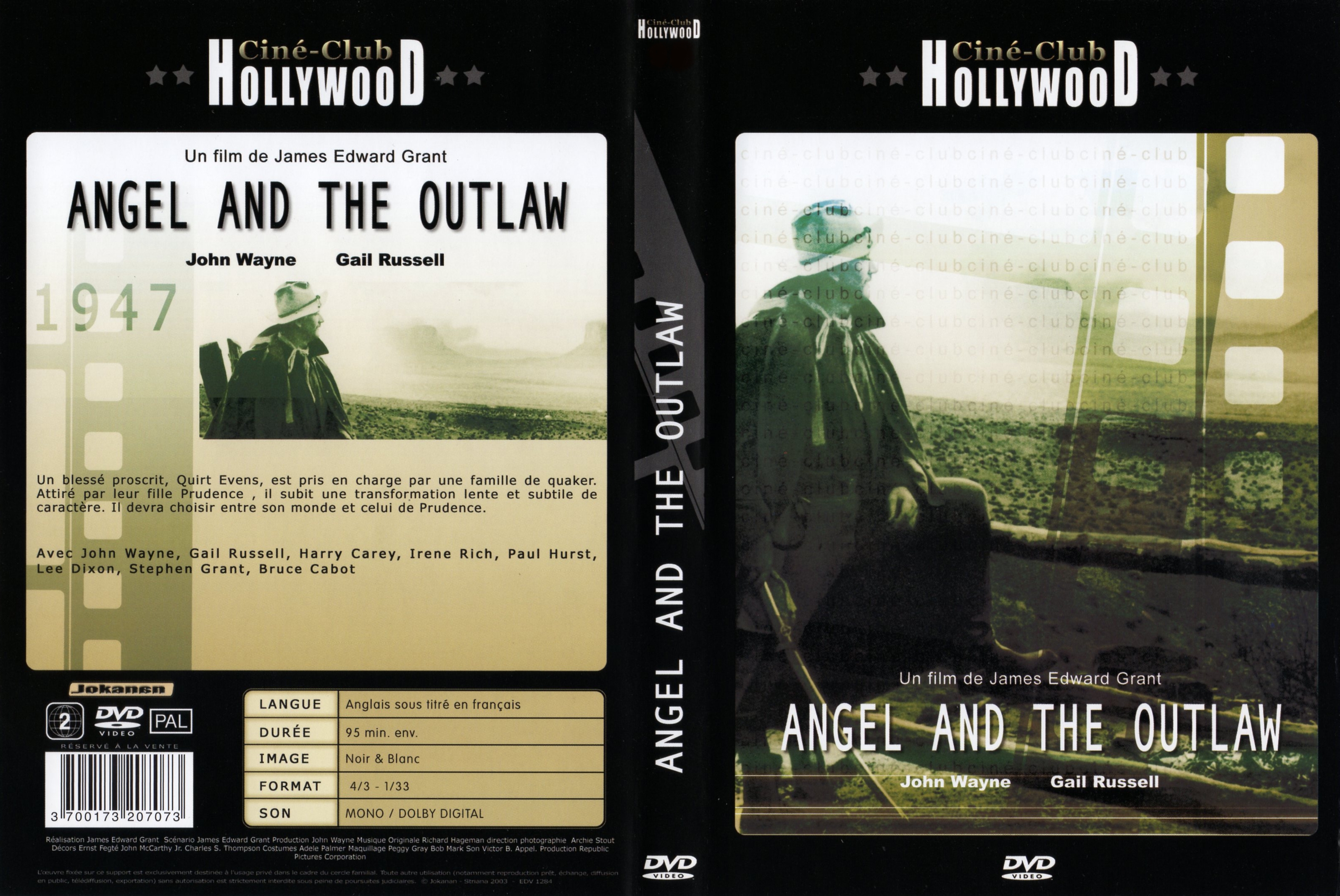 Jaquette DVD Angel and the outlaw