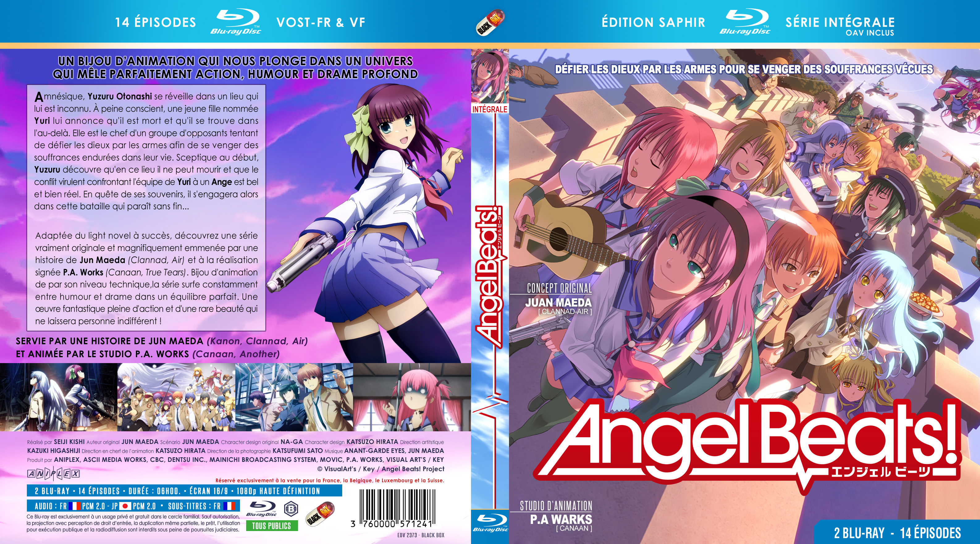 Jaquette DVD Angel beats custom (BLU-RAY)