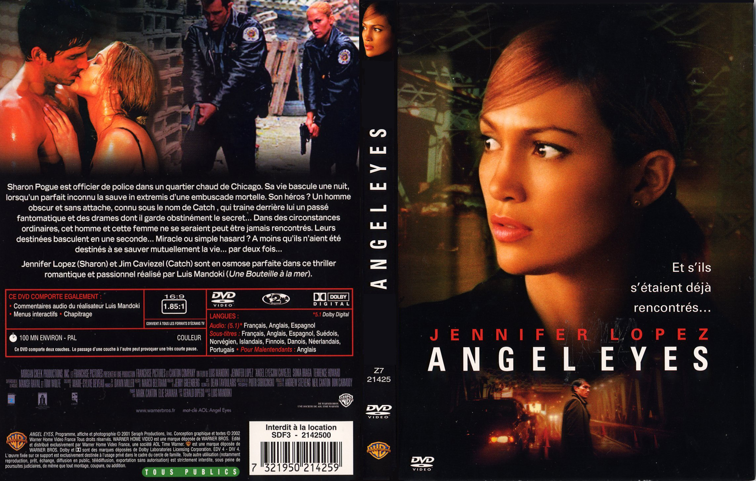 Jaquette DVD Angel eyes