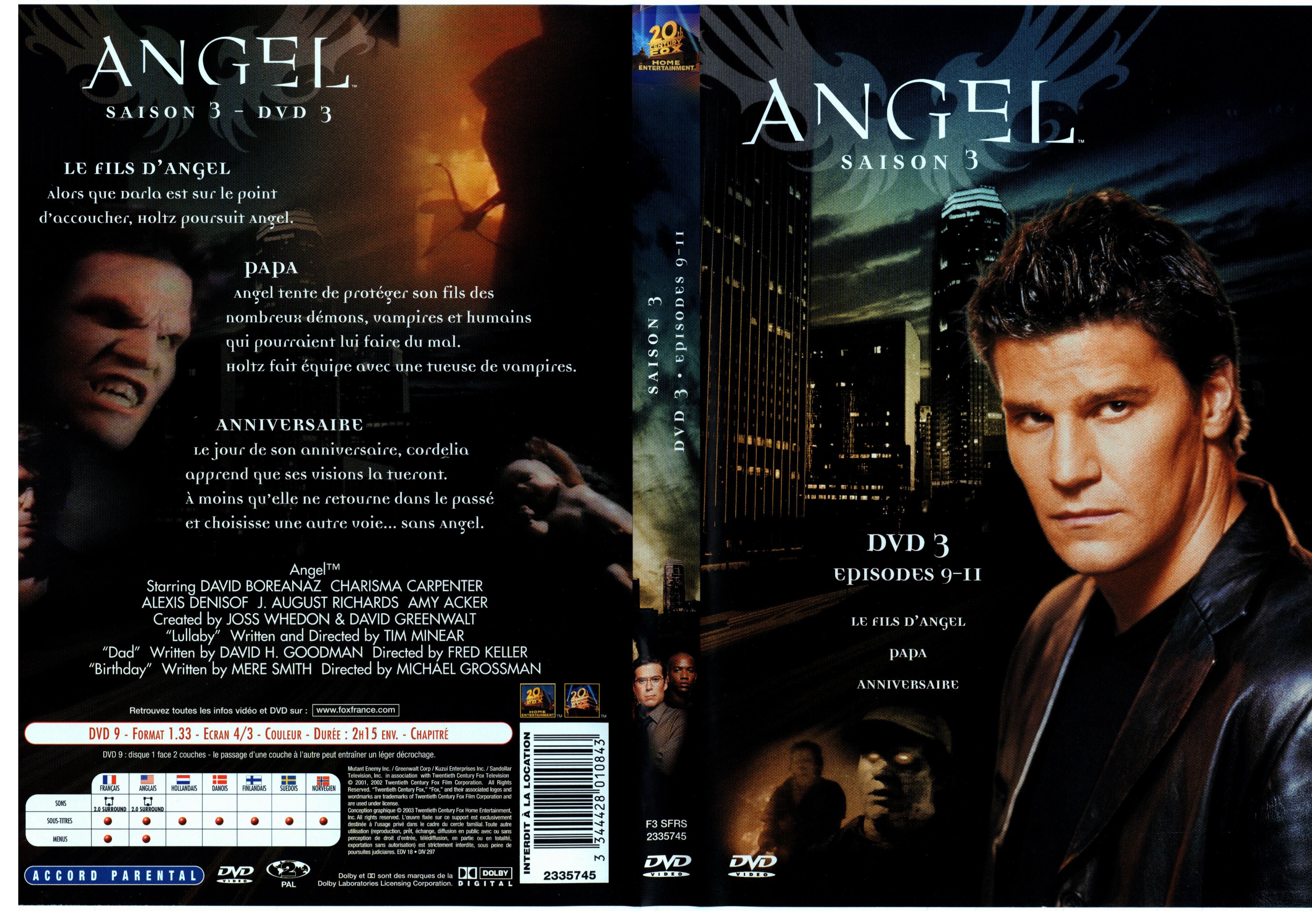 Jaquette DVD Angel saison 3 dvd 3