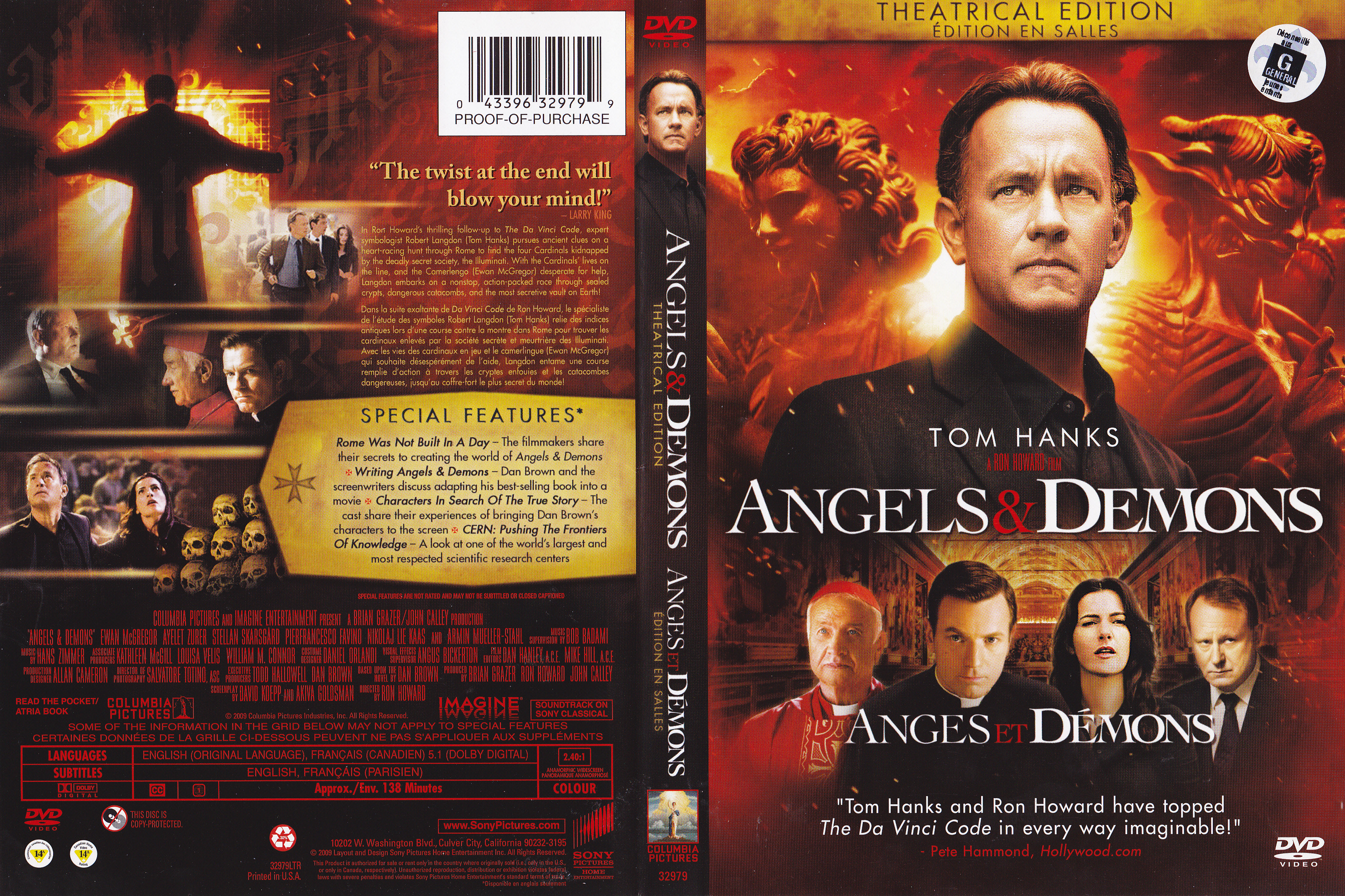 Jaquette DVD Angels & demon - Anges et dmons (Canadienne)