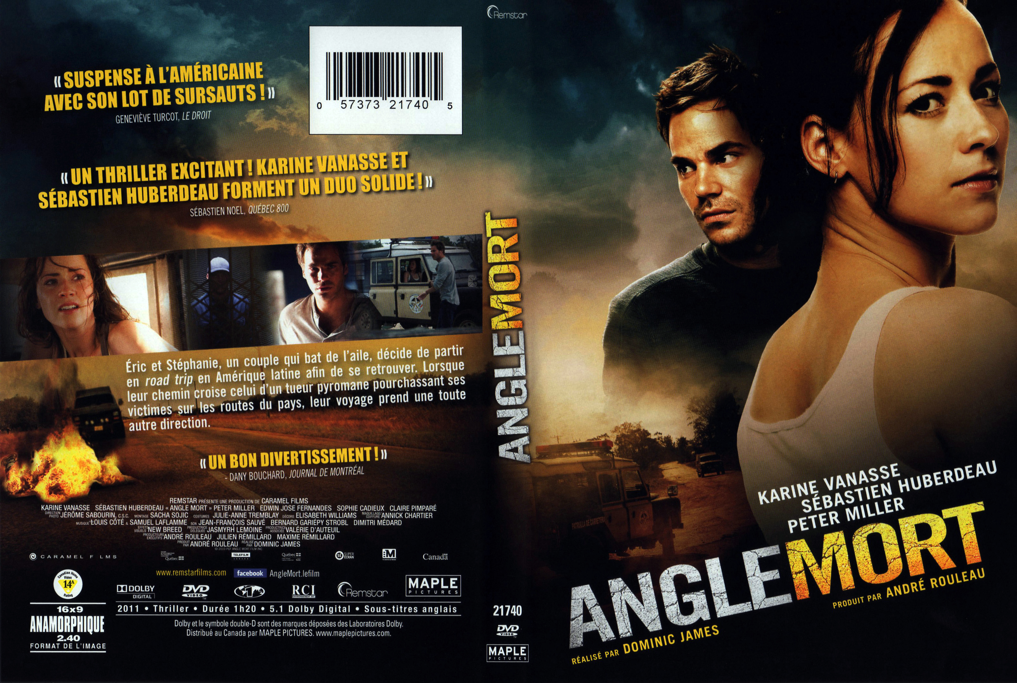 Jaquette DVD Angle mort (Canadienne)