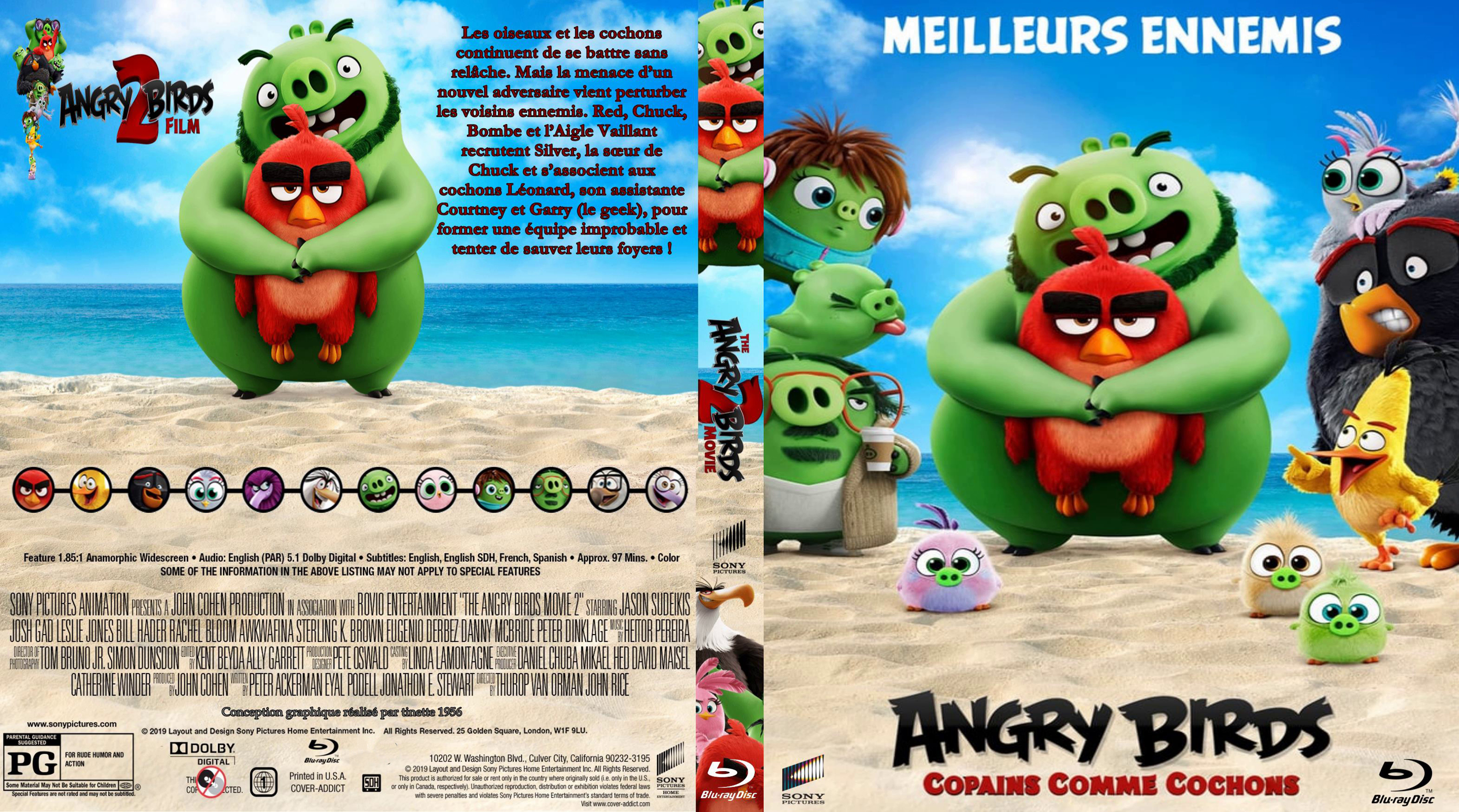 Jaquette DVD Angry Birds : Copains comme cochons custom
