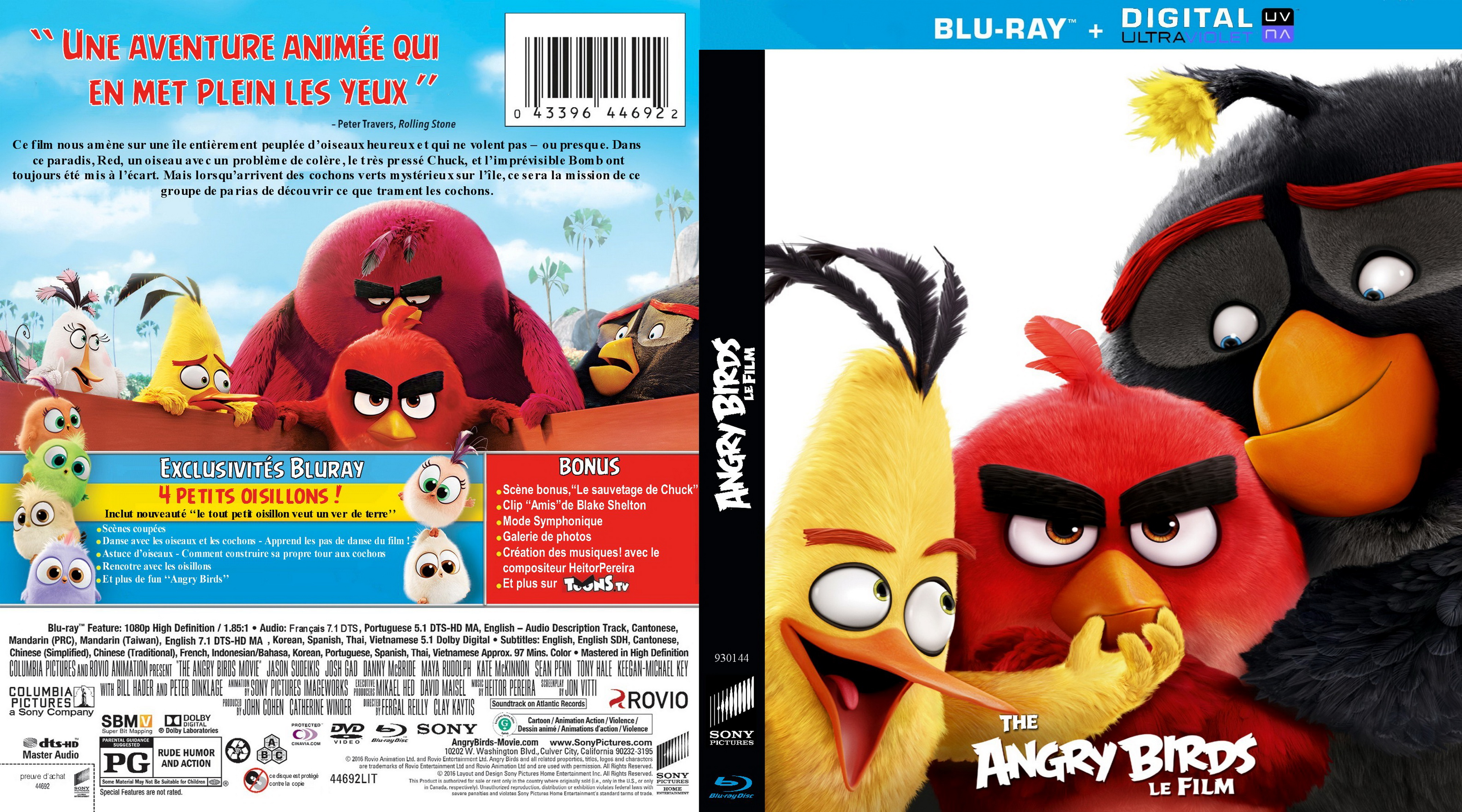 Jaquette DVD Angry Birds custom (BLU-RAY)