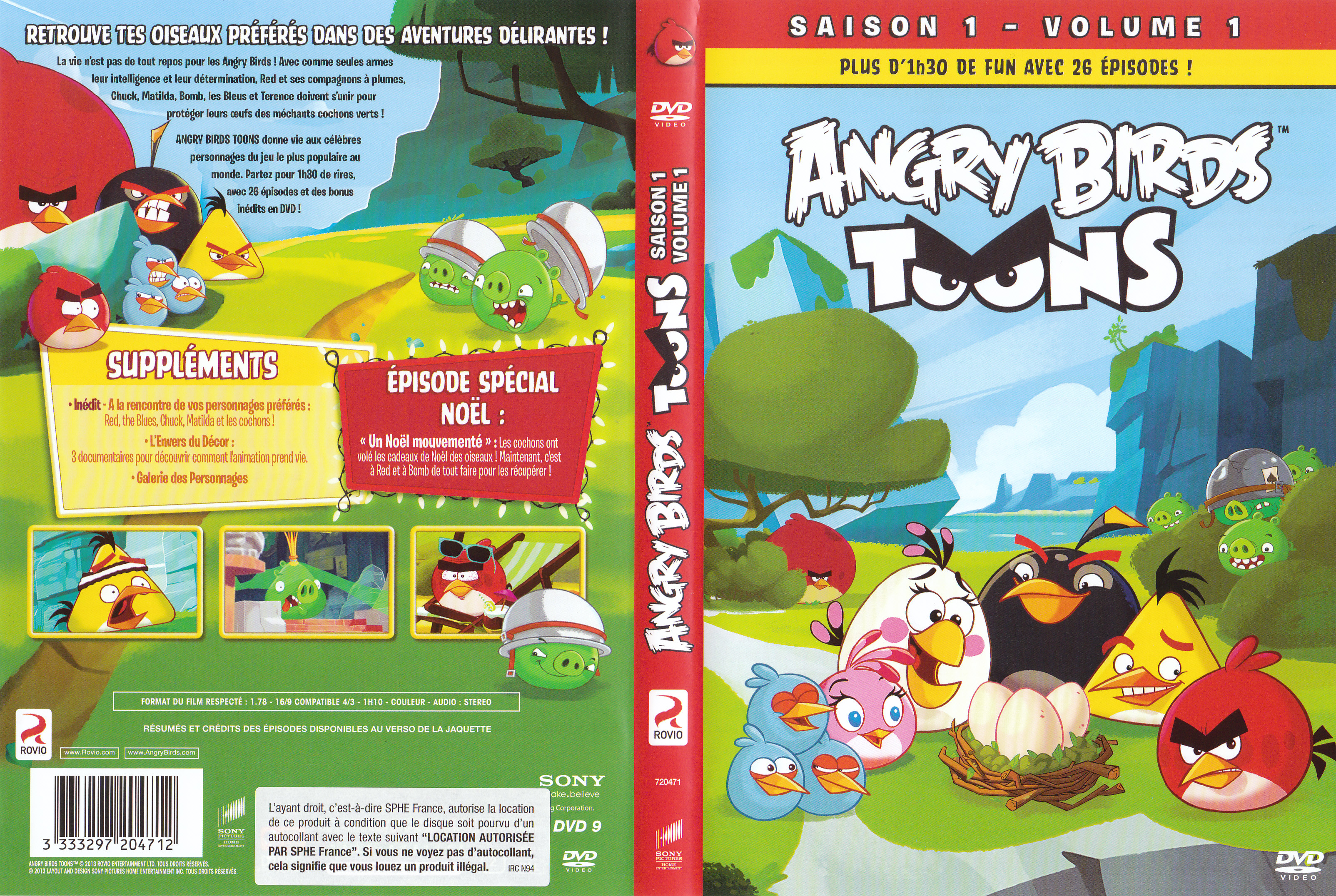 Jaquette DVD Angry birds Toons Saison 1 Vol 01
