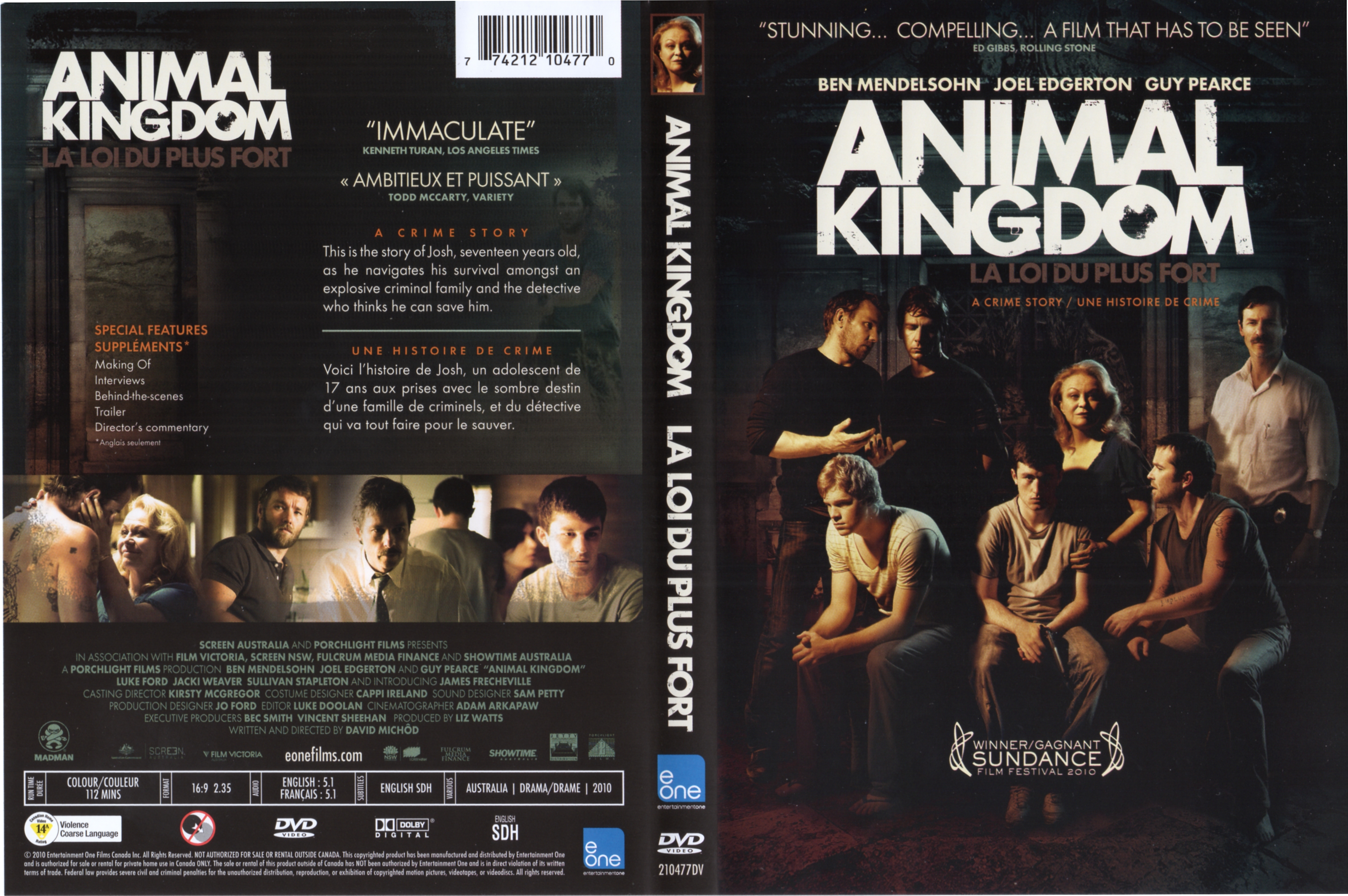 Jaquette DVD Animal Kingdom - La loi du plus fort (Canadienne)