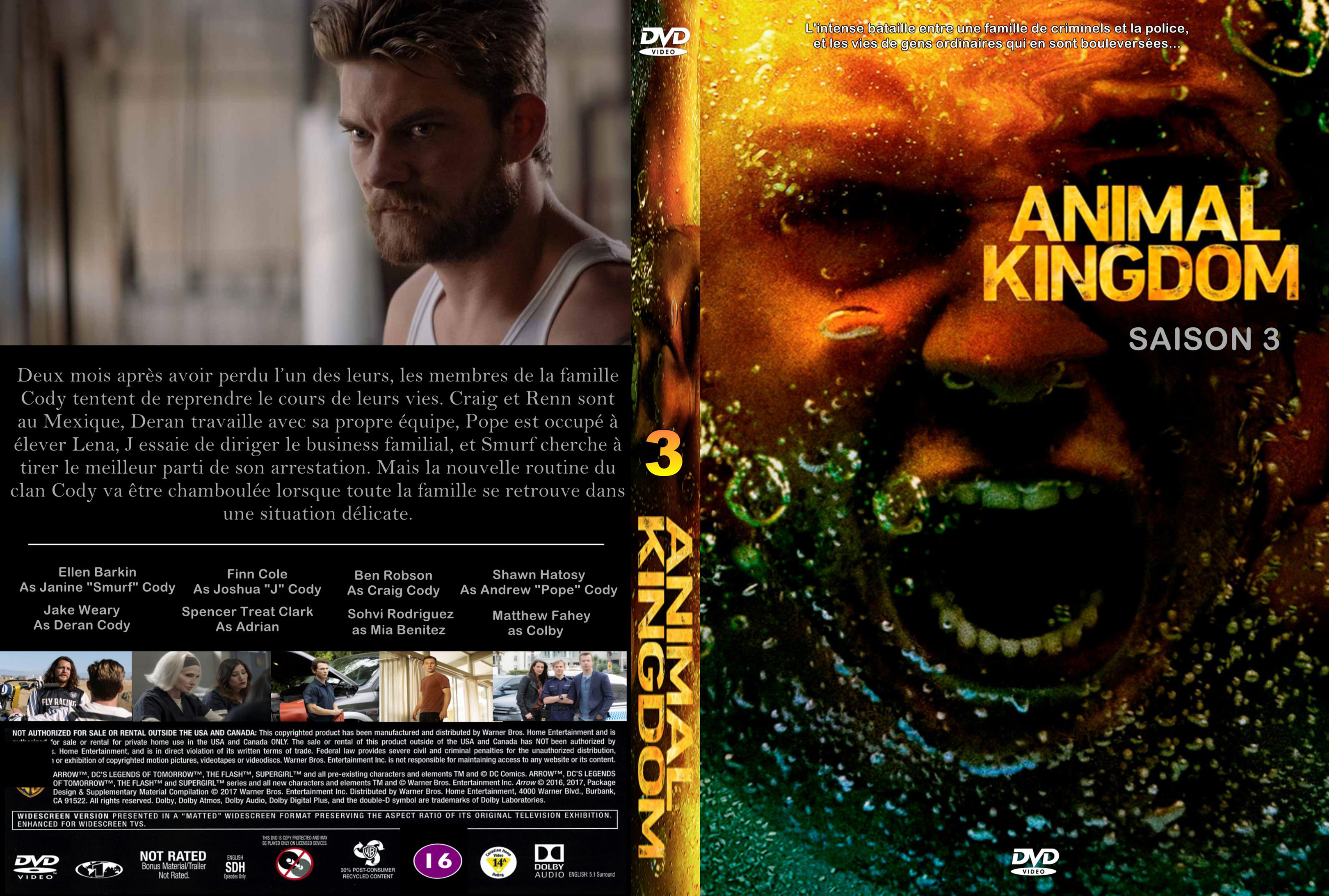 Jaquette DVD Animal Kingdom saison 3 custom