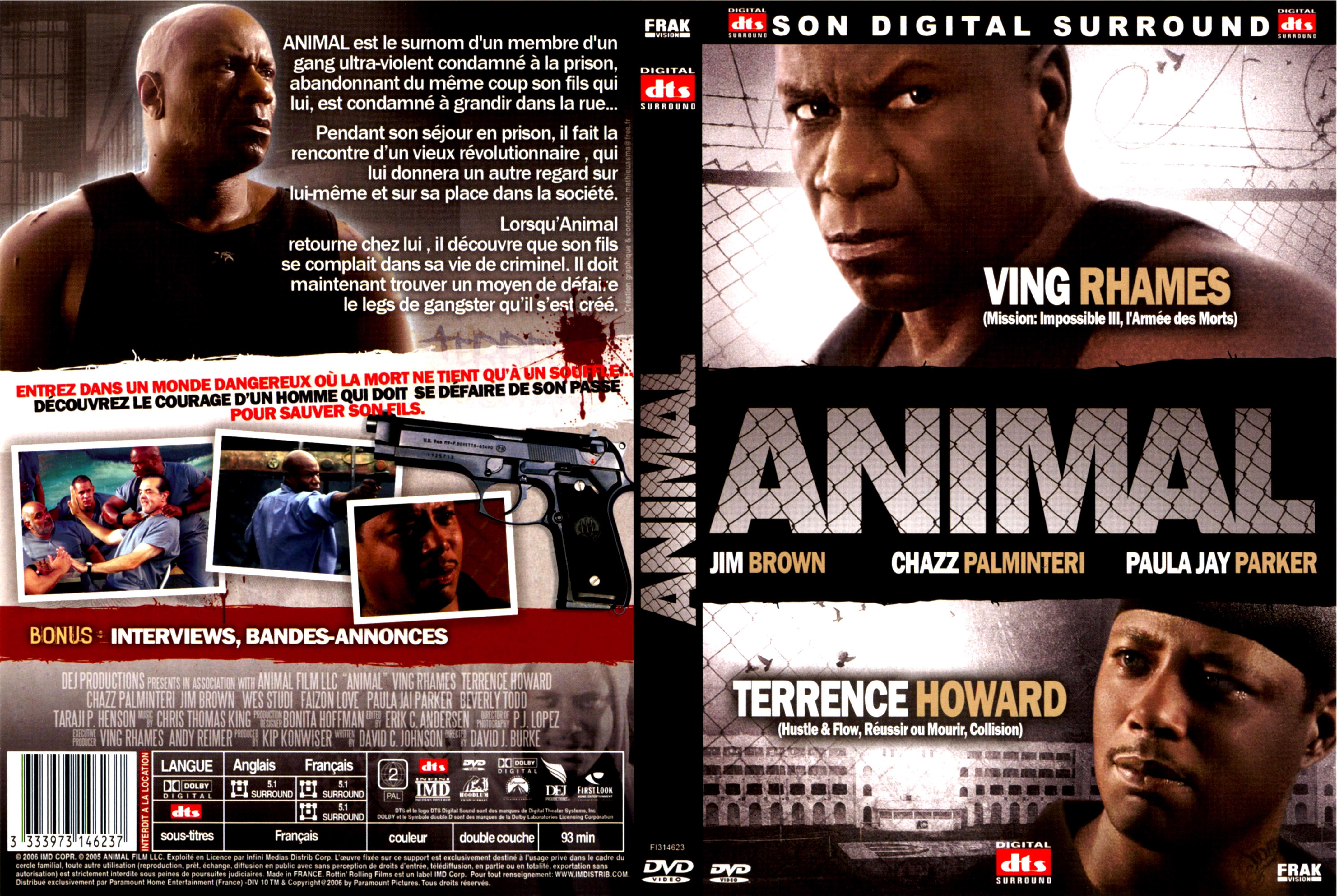 Jaquette DVD Animal (Ving Rhames)