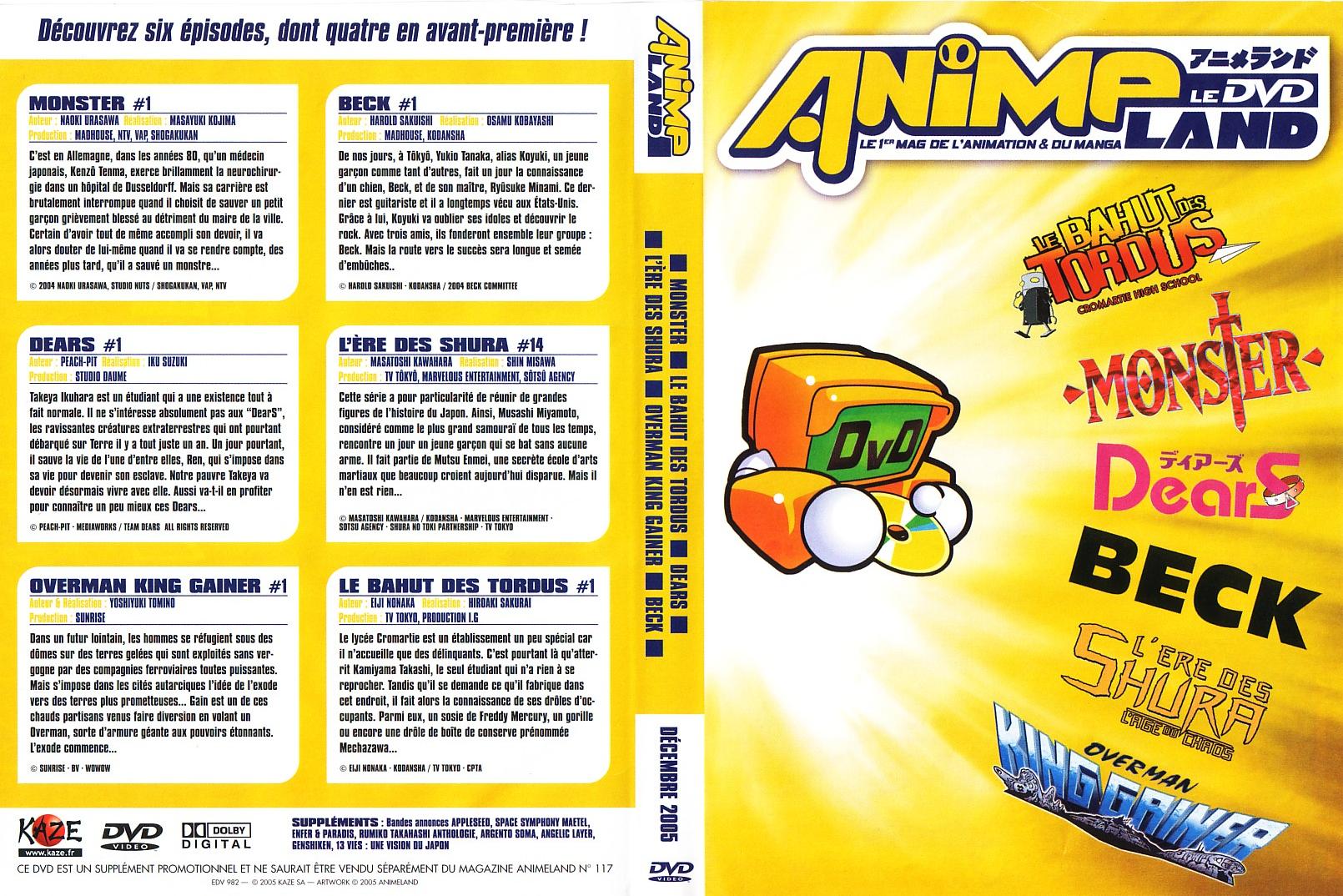 Jaquette DVD Animeland vol 117