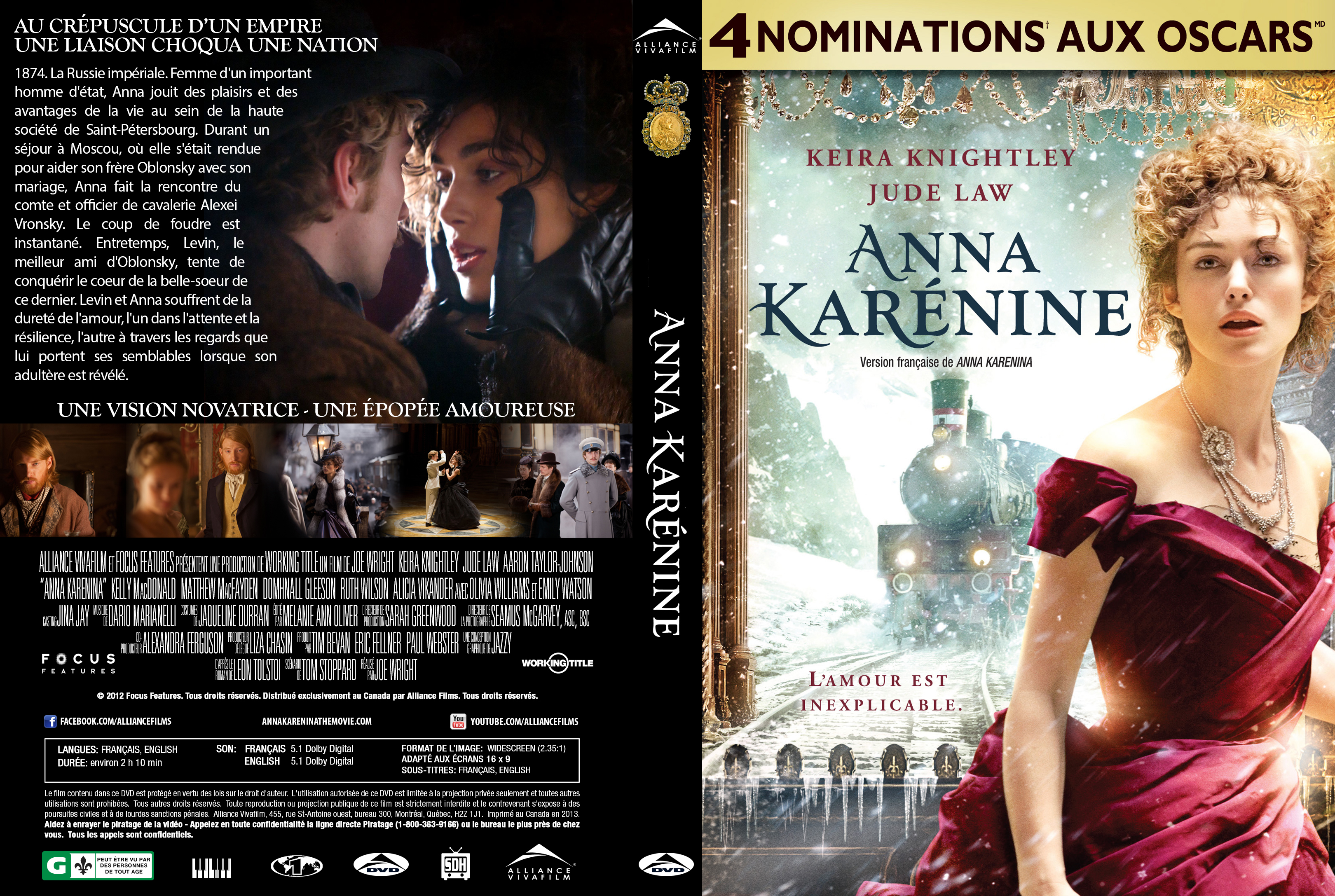Jaquette DVD Anna Karnine (2012) custom