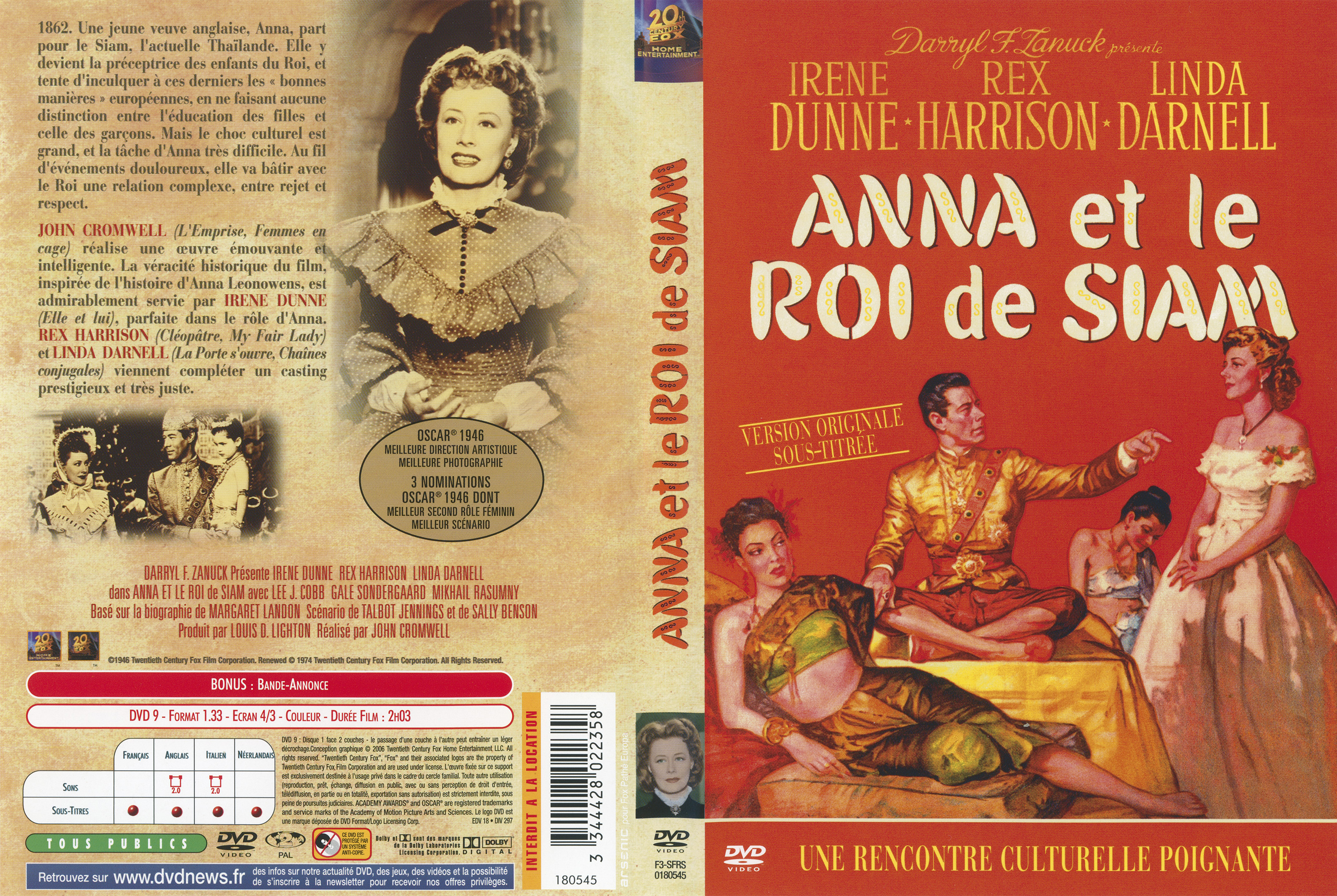 Jaquette DVD Anna et le roi de Siam