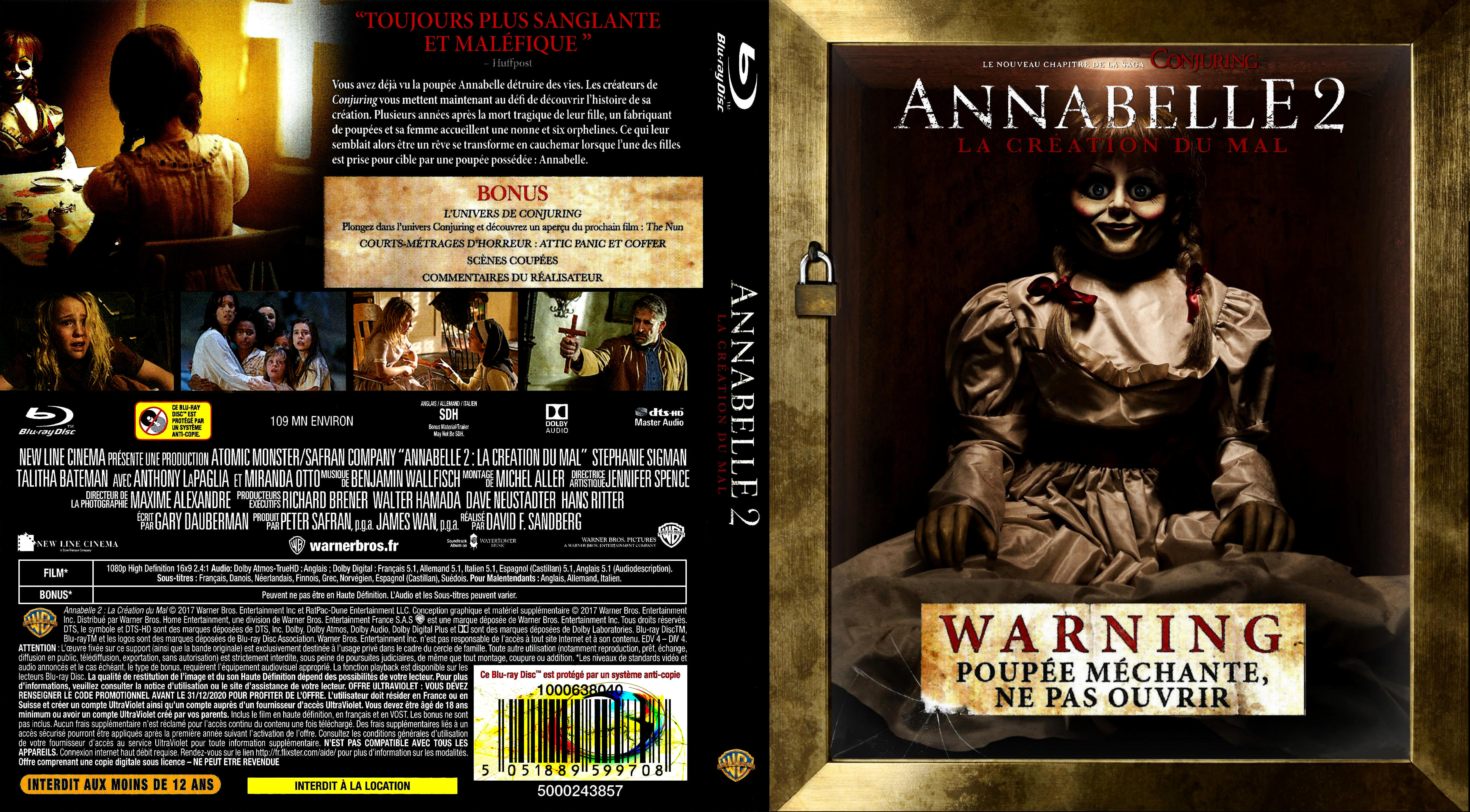 Jaquette DVD Annabelle 2 (BLU-RAY)
