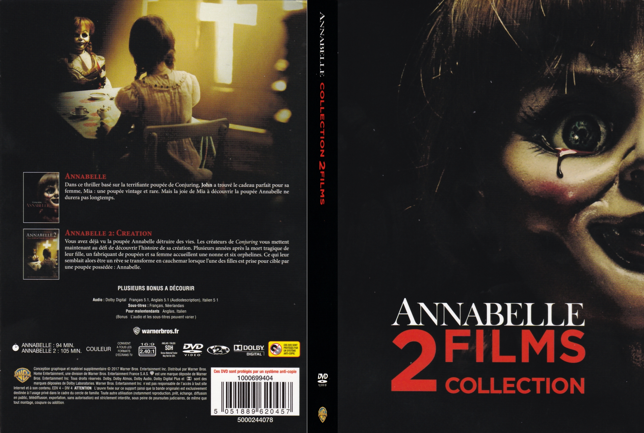 Jaquette DVD Annabelle Collection 2 films