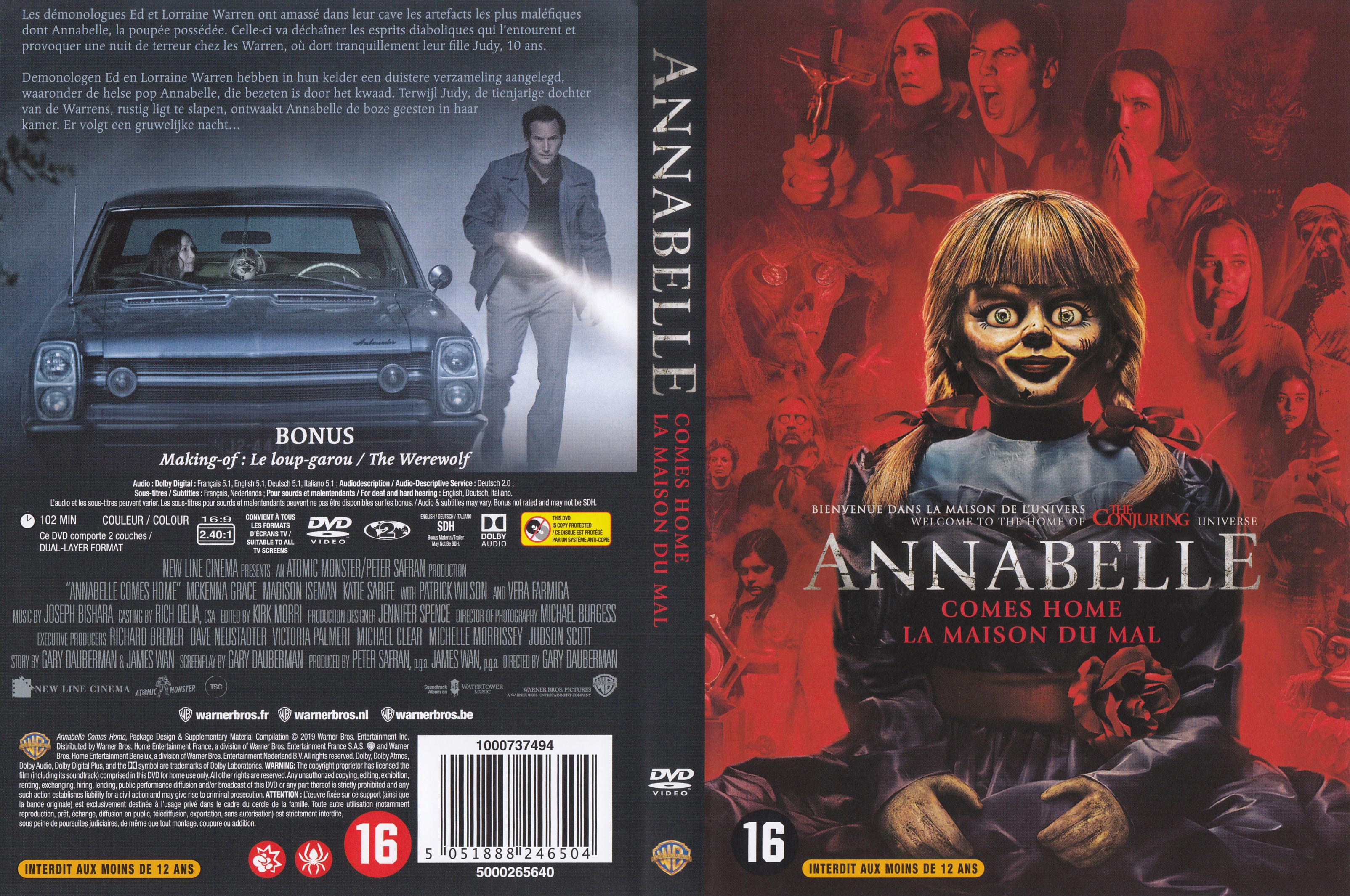 Jaquette DVD Annabelle La maison du mal