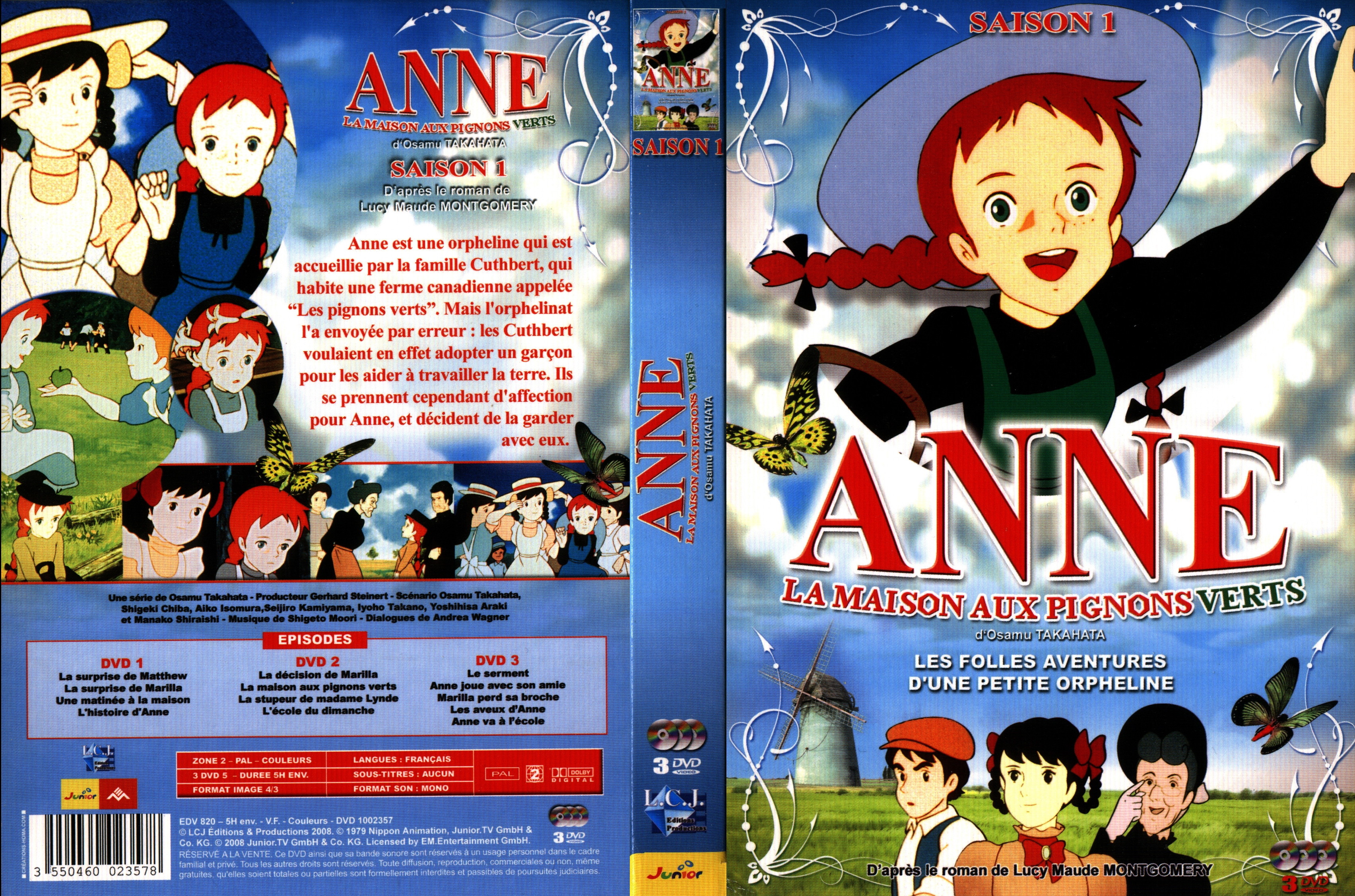 Jaquette DVD Anne - La Maison aux Pignons Verts Saison 1