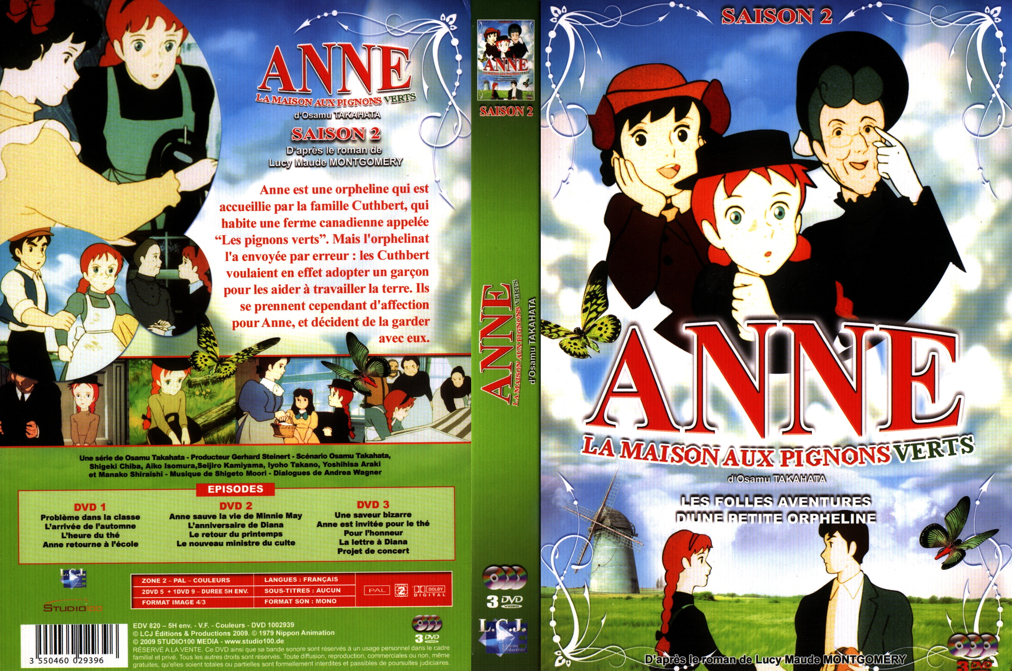 Jaquette DVD Anne - La Maison aux Pignons Verts Saison 2