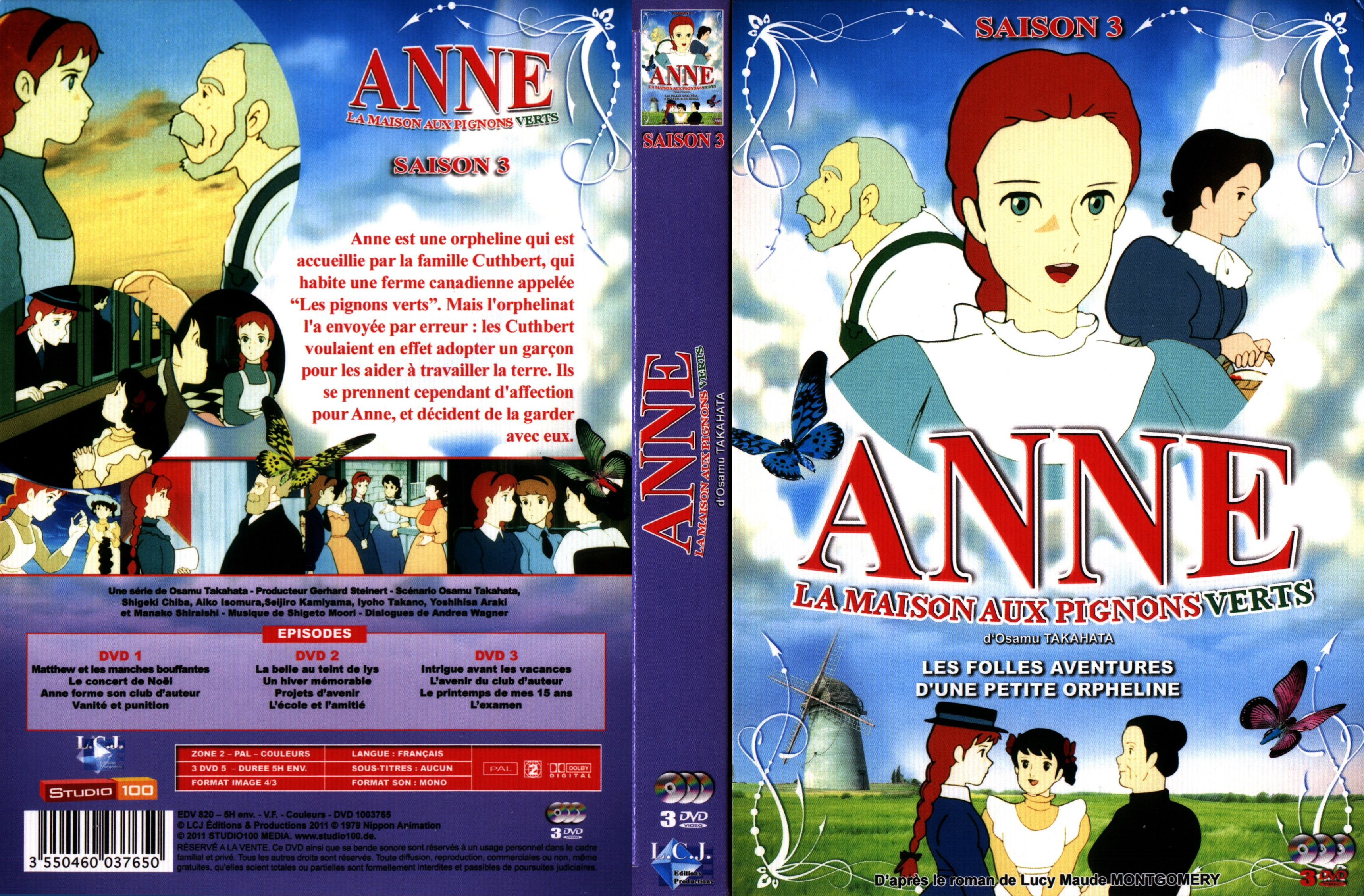 Jaquette DVD Anne - La Maison aux Pignons Verts Saison 3