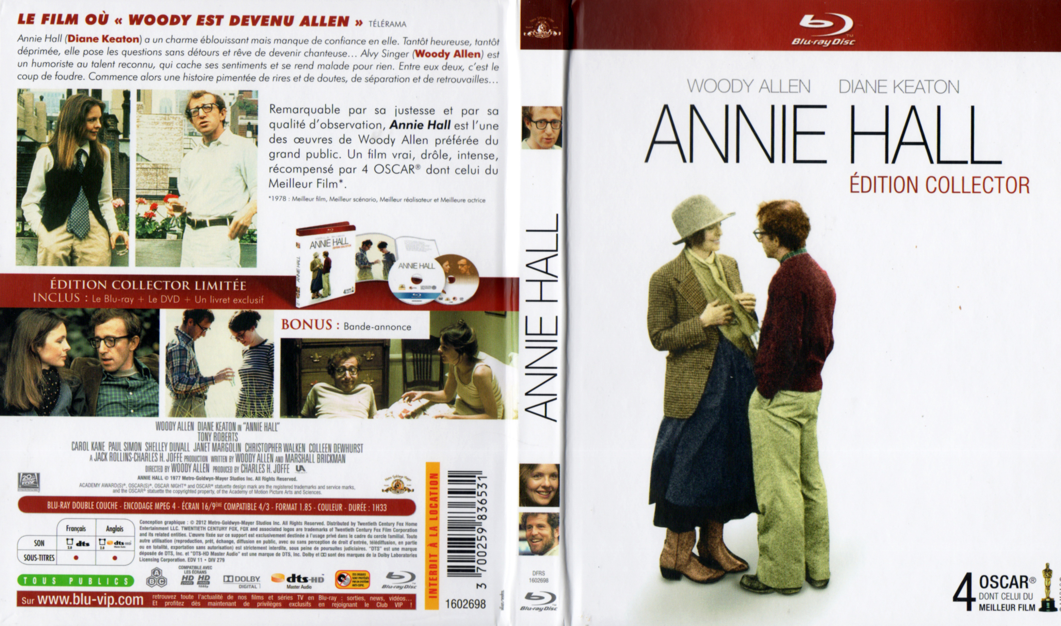 Jaquette DVD Annie Hall (BLU-RAY)
