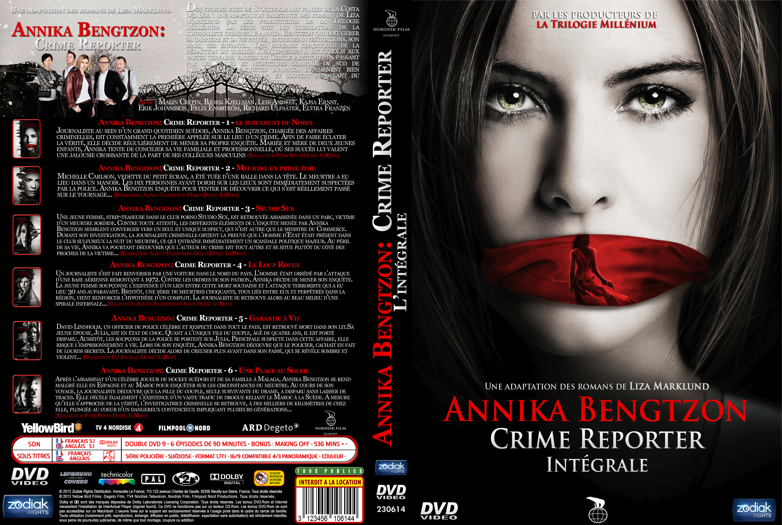 Jaquette DVD Annika Bengtzon Crime Reporter Intgrale custom