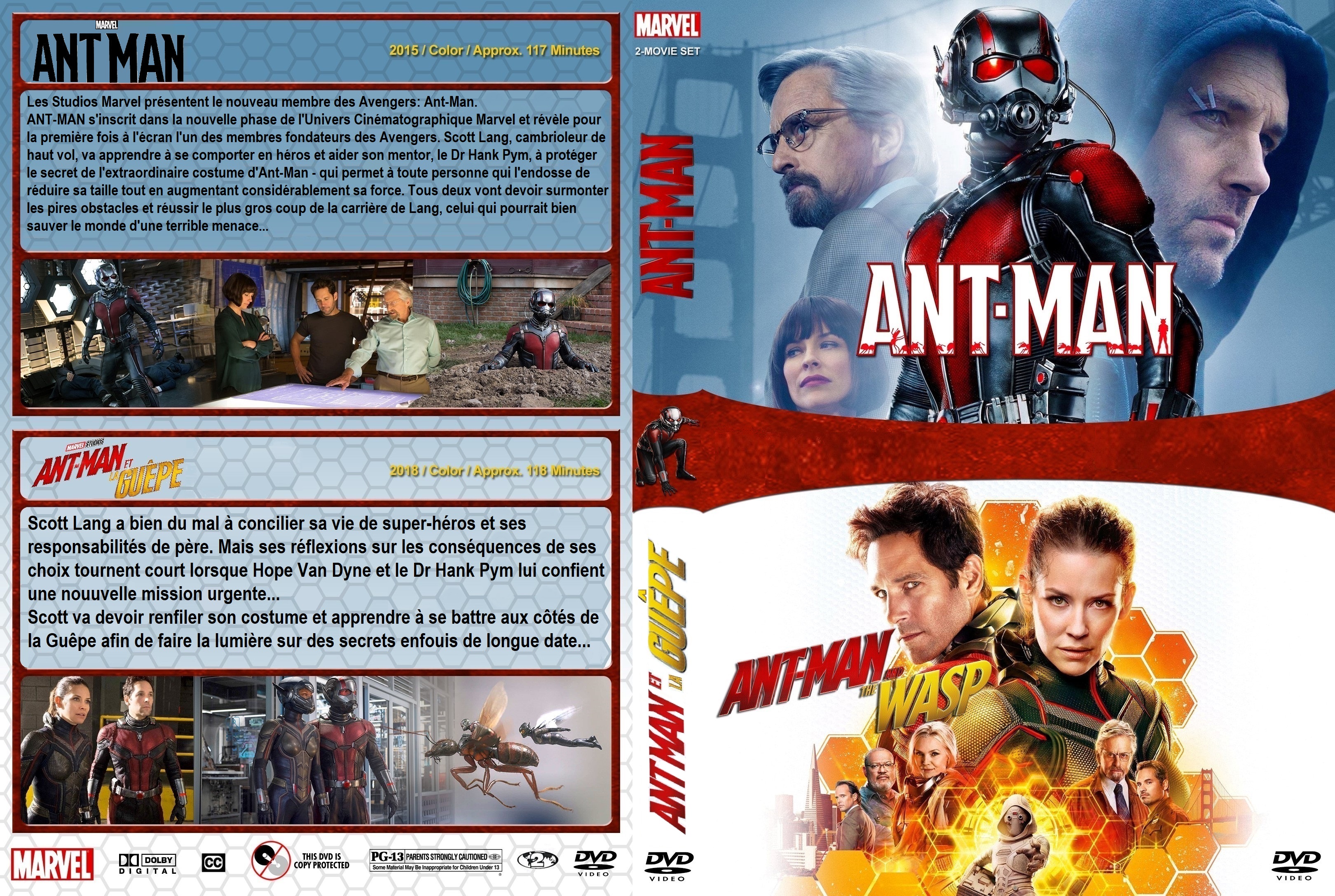 Jaquette DVD Ant Man 1 & 2 custom