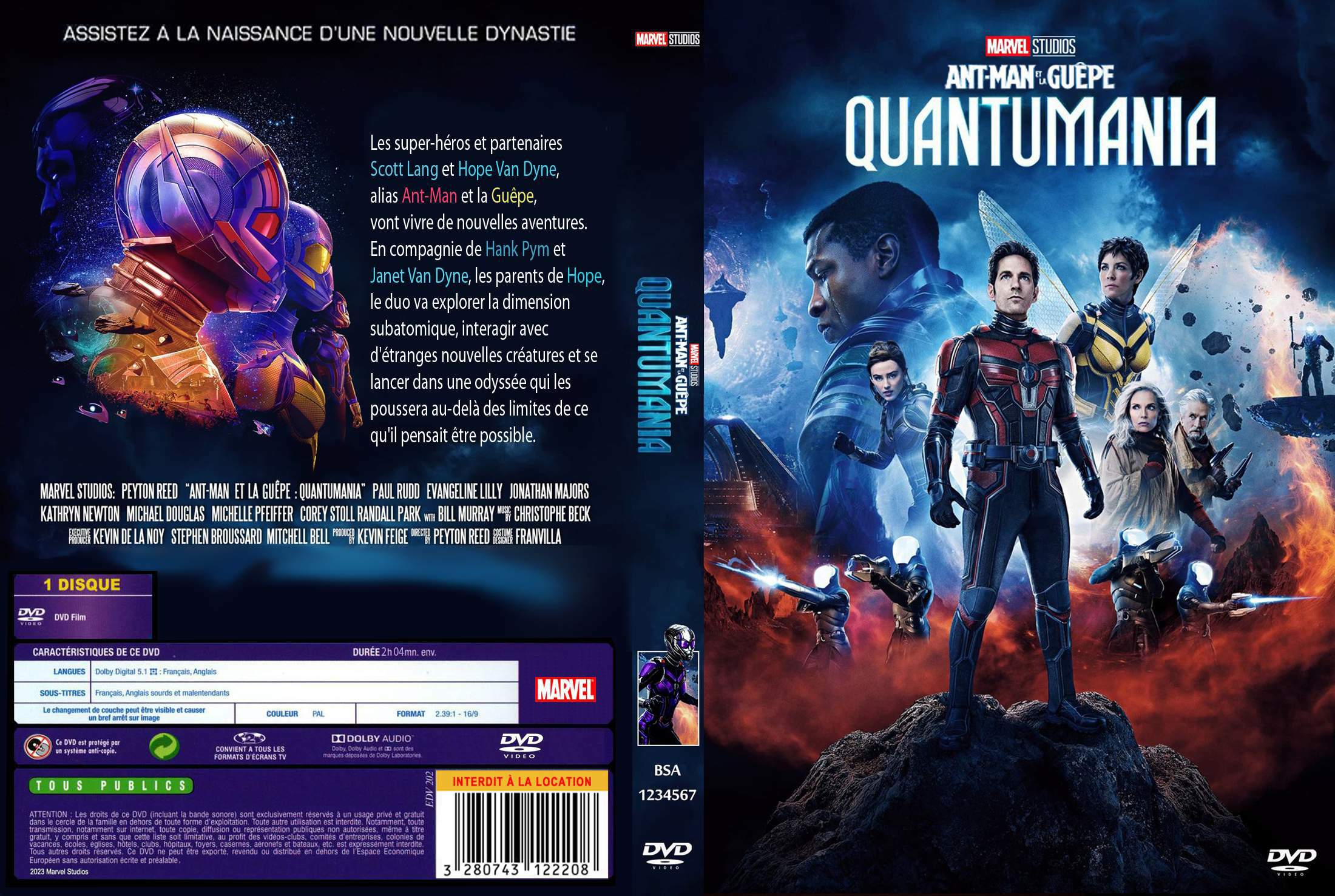 Jaquette DVD Ant-man et la gupe Quantumania custom