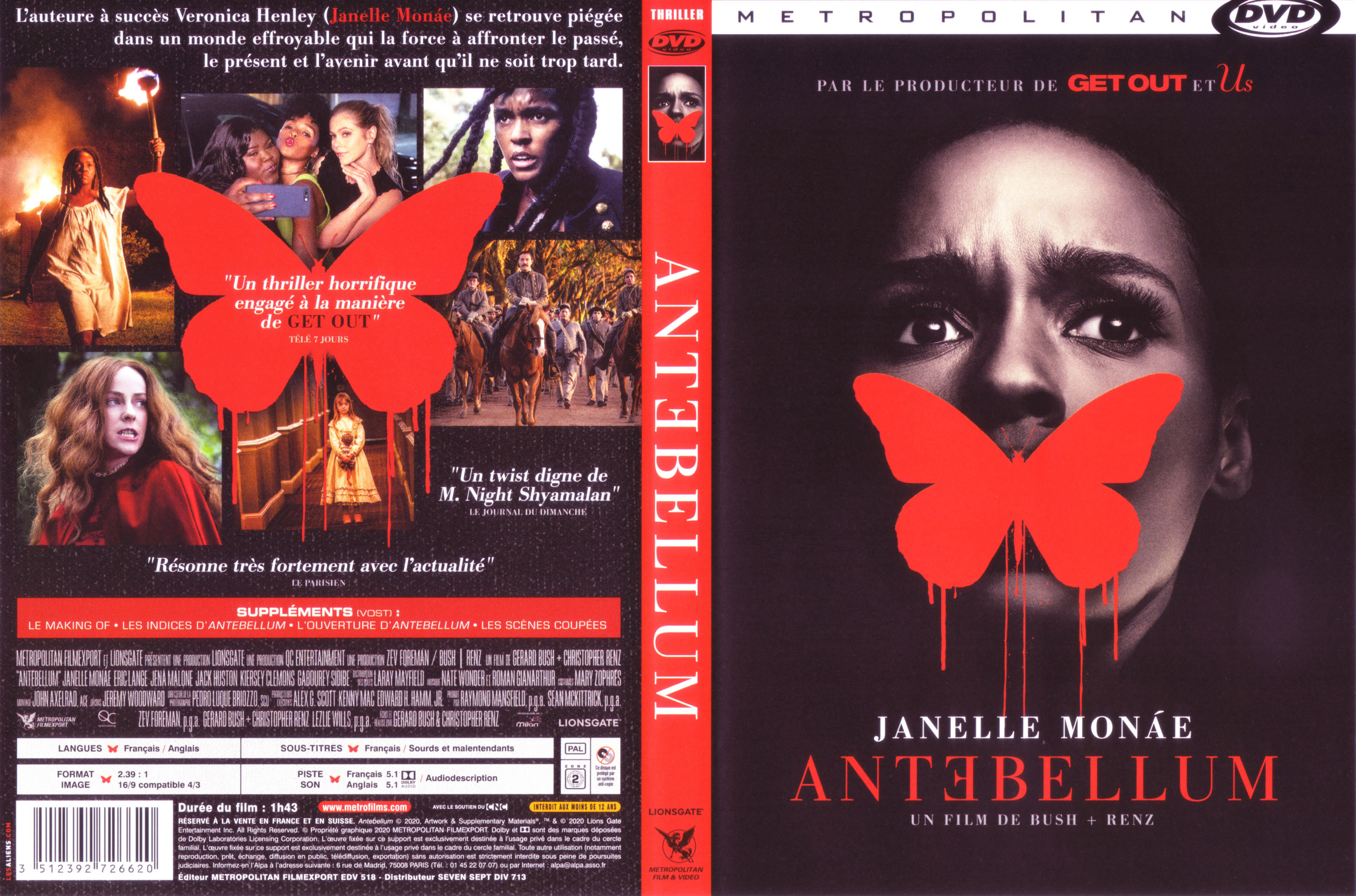 Jaquette DVD Antebellum