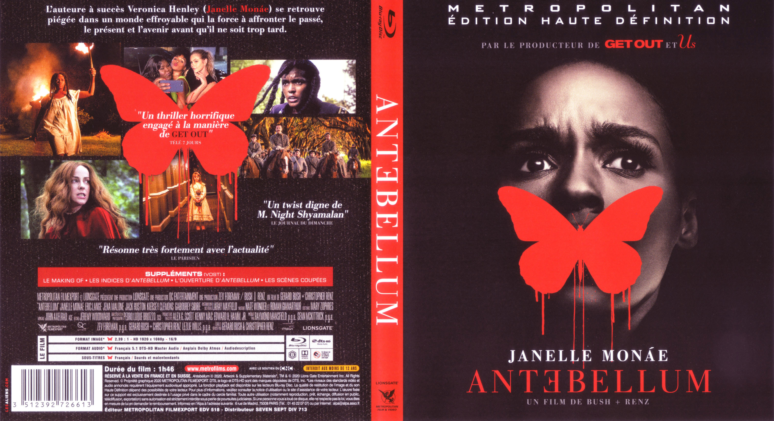 Jaquette DVD Antebellum (BLU-RAY)