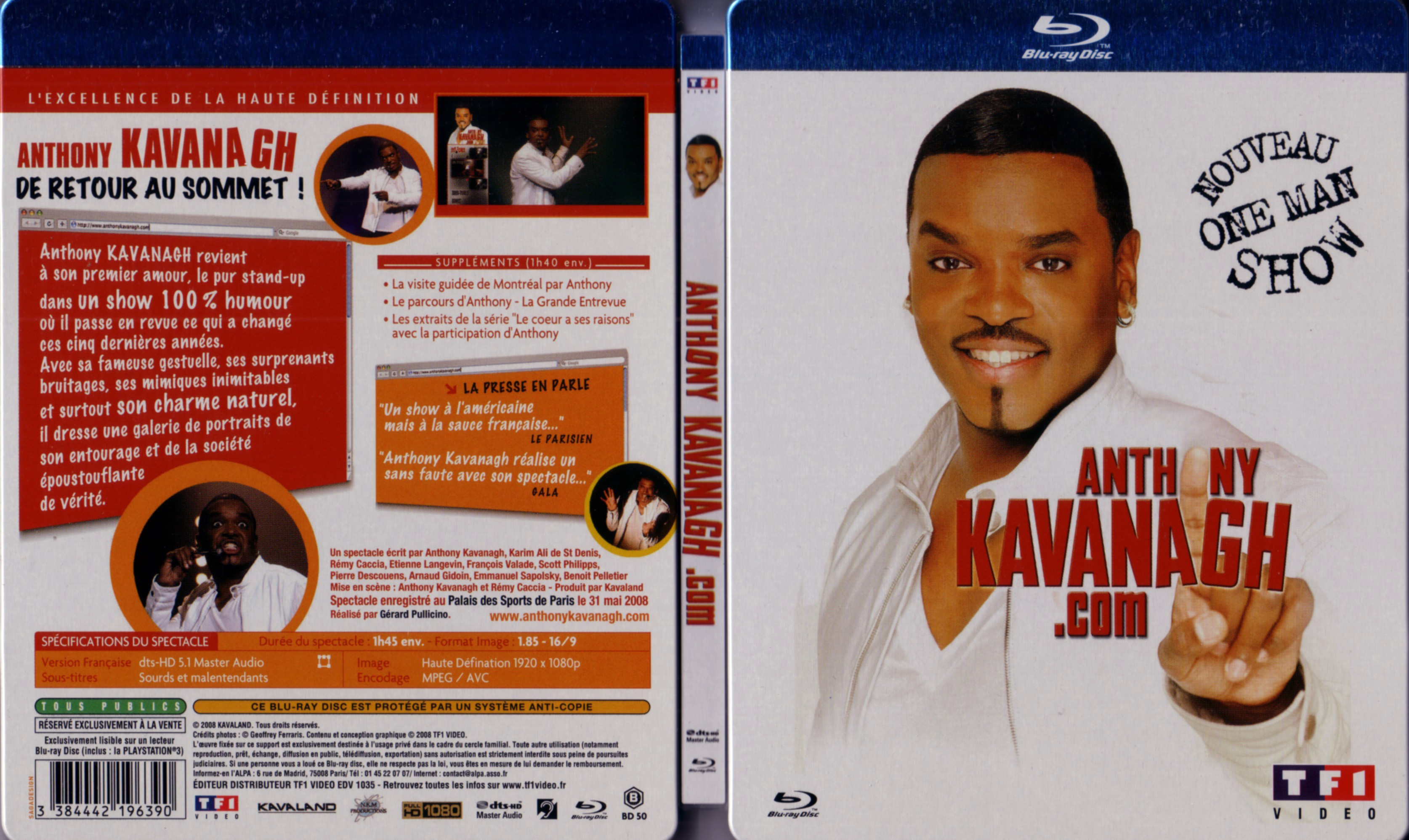 Jaquette DVD Anthony Kavanagh point com (BLU-RAY)