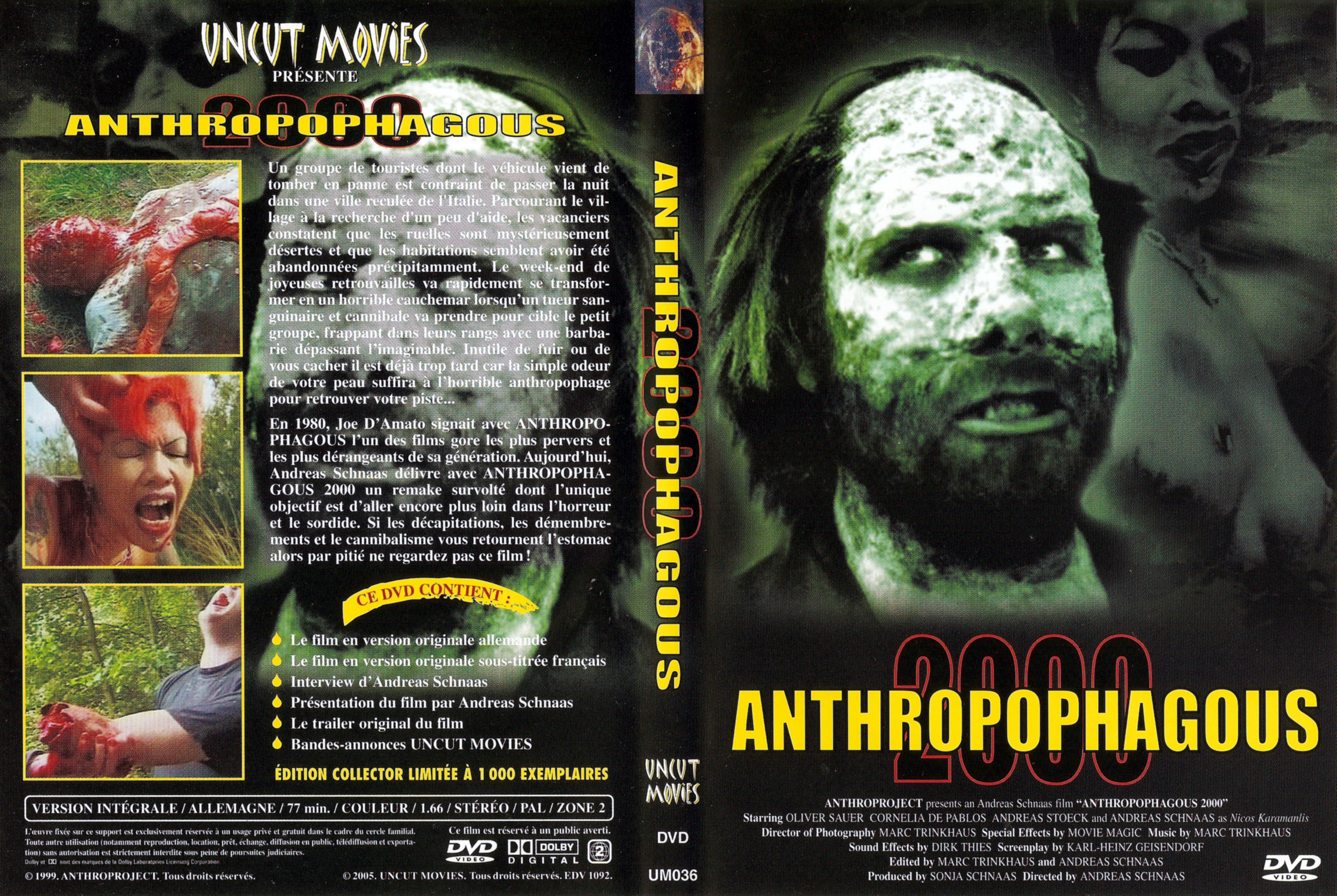 Jaquette DVD Anthropophagous 2000