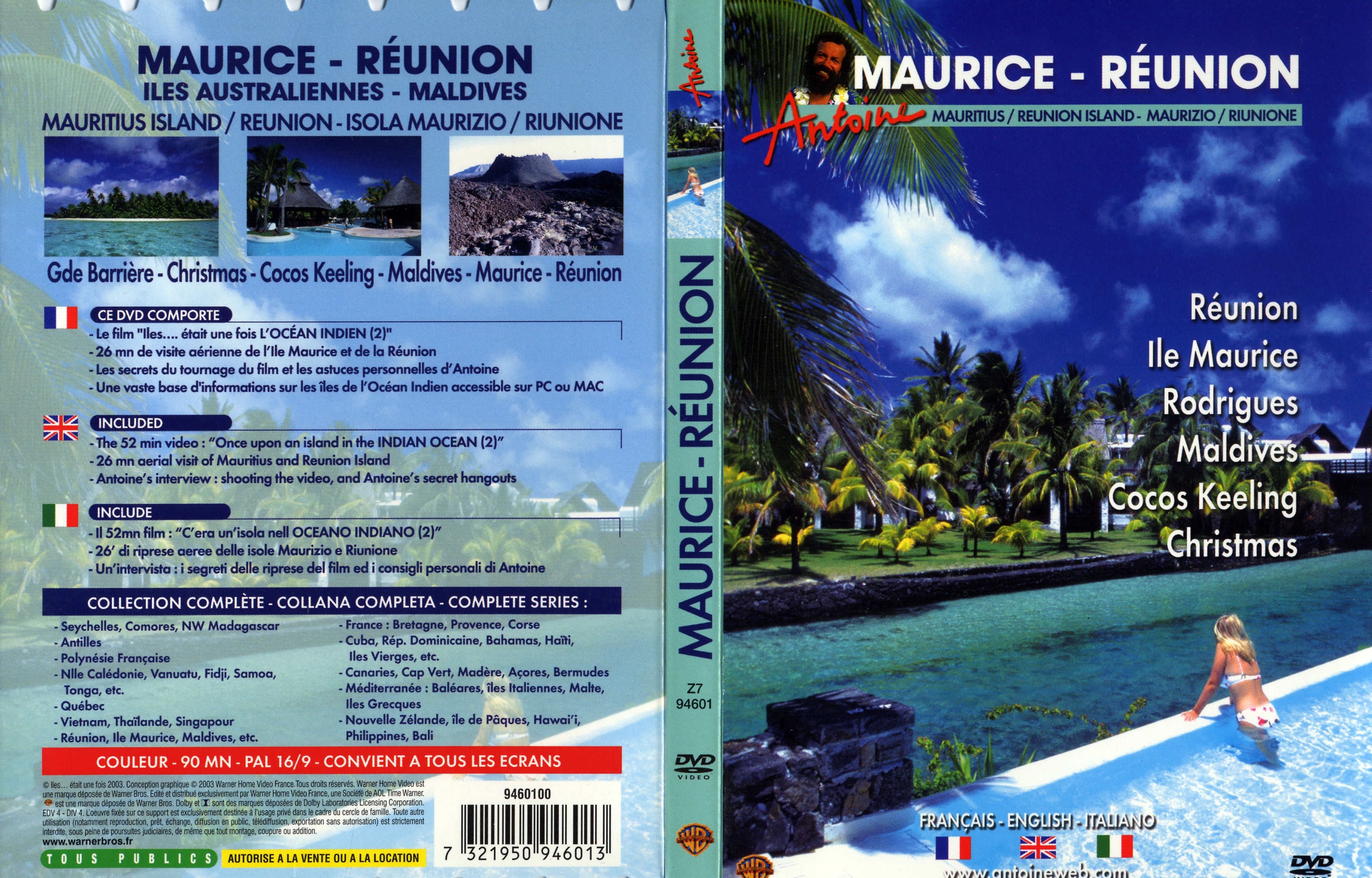 Jaquette DVD Antoine - Maurice Reunion