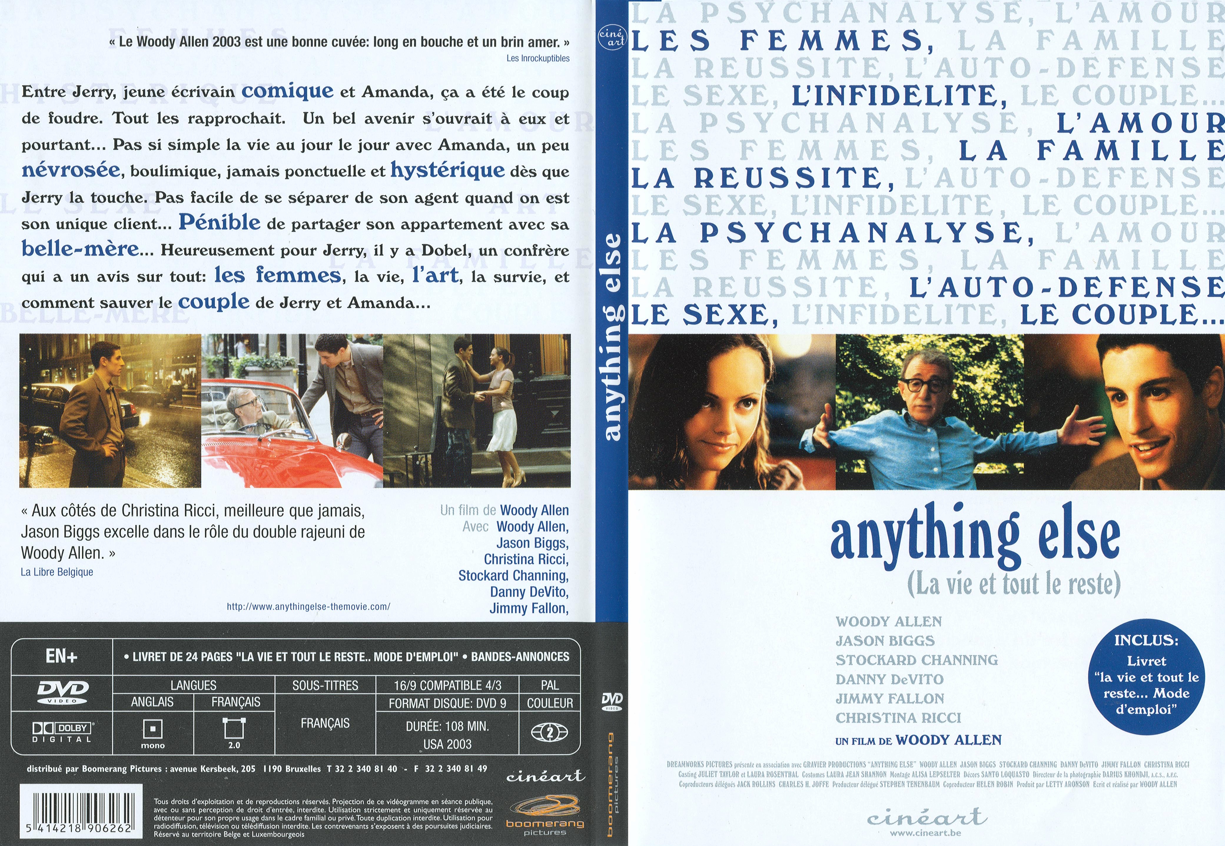 Jaquette DVD Anything else la vie et tout le reste - SLIM