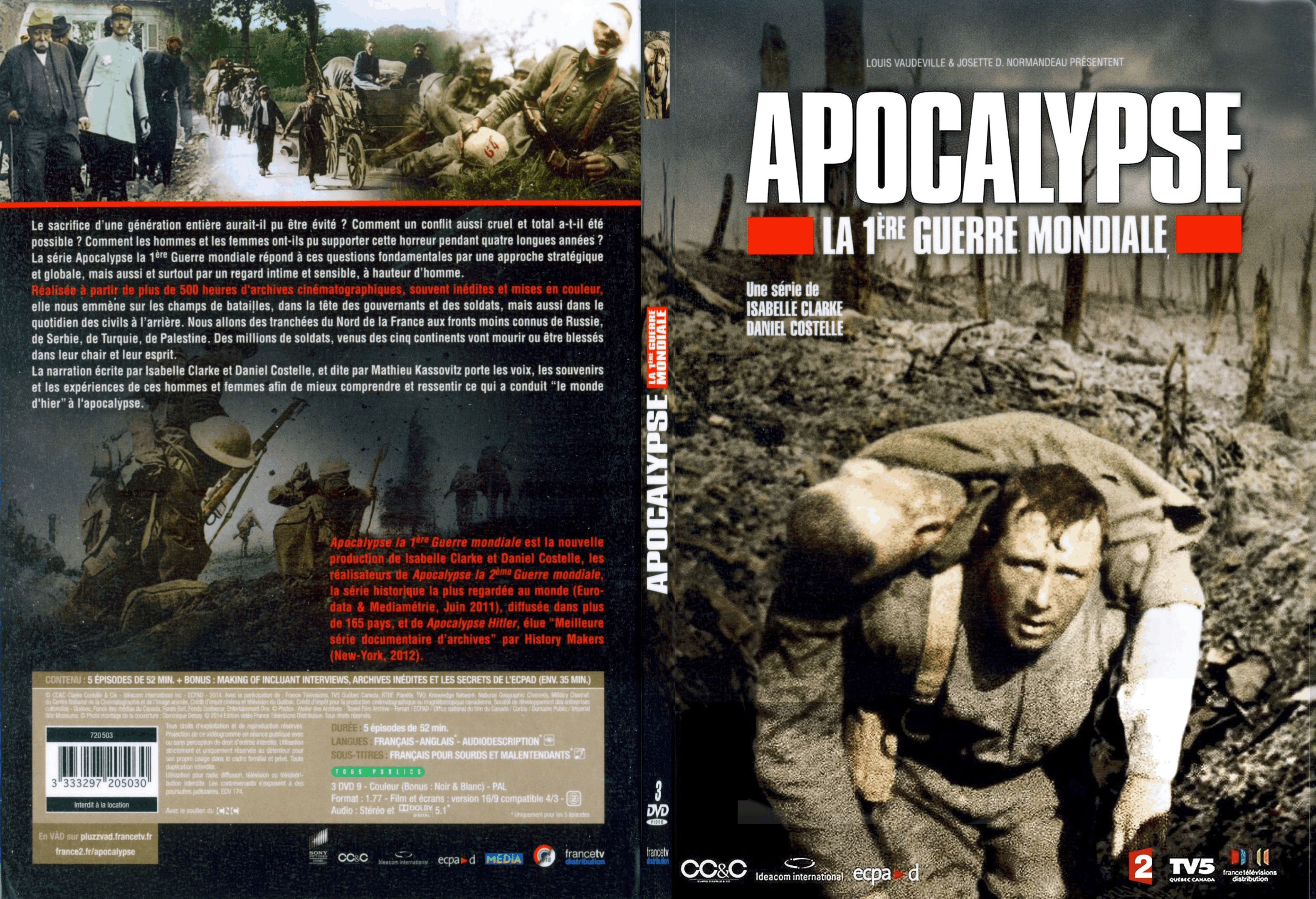 Jaquette DVD Apocalypse 1re guerre mondiale - SLIM