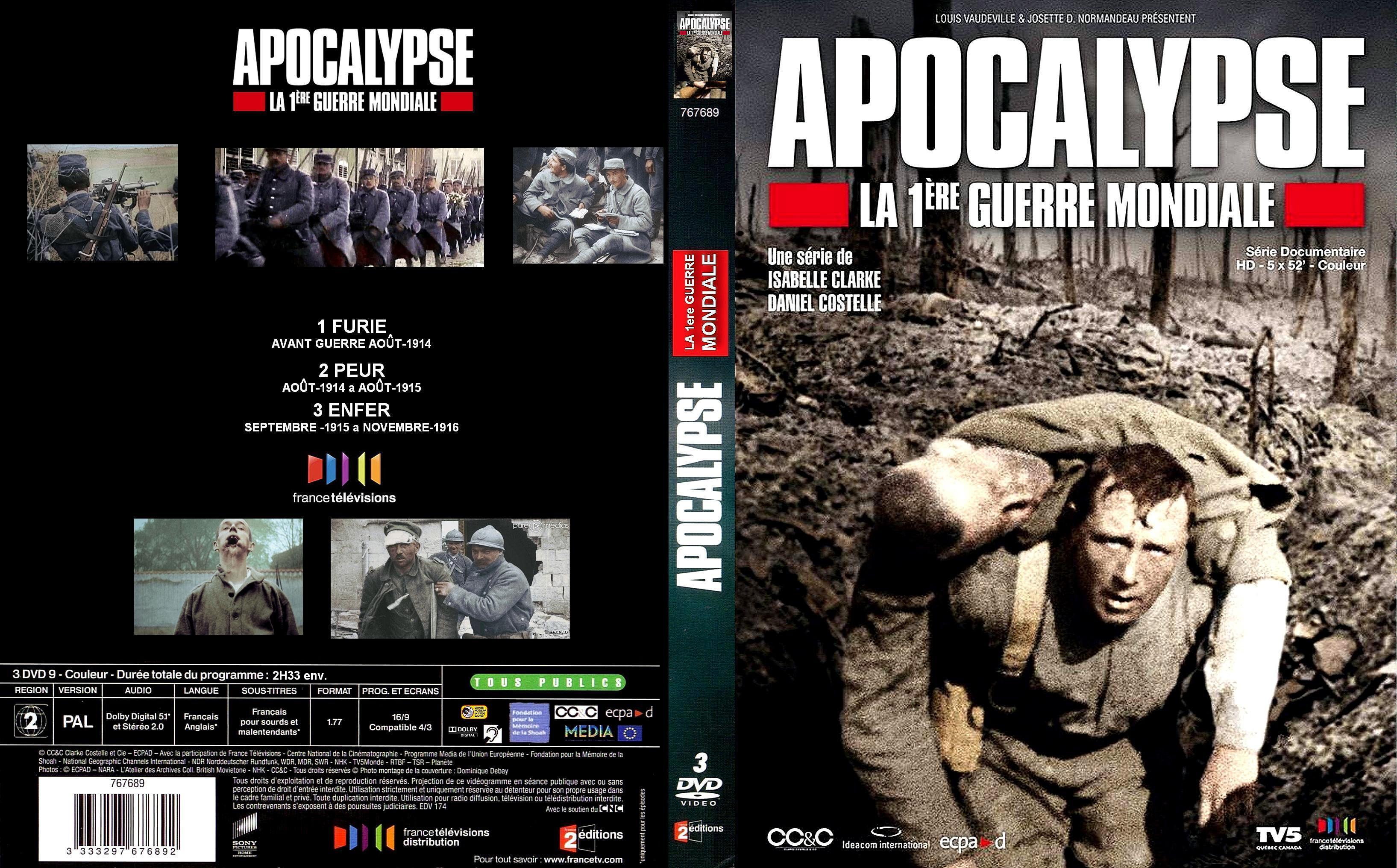 Jaquette DVD Apocalypse La 1re Guerre Mondiale custom