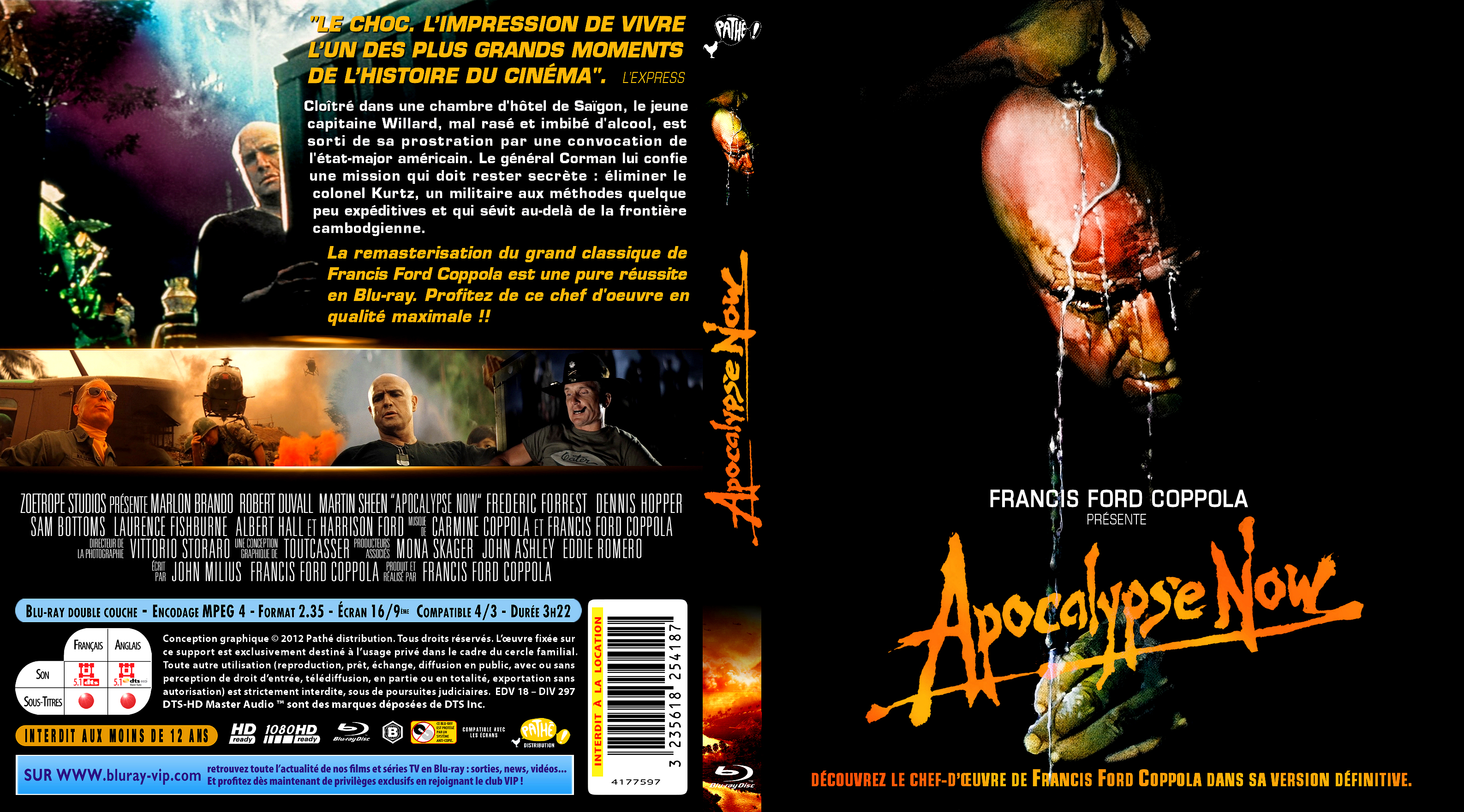 Jaquette DVD Apocalypse now custom (BLU-RAY)