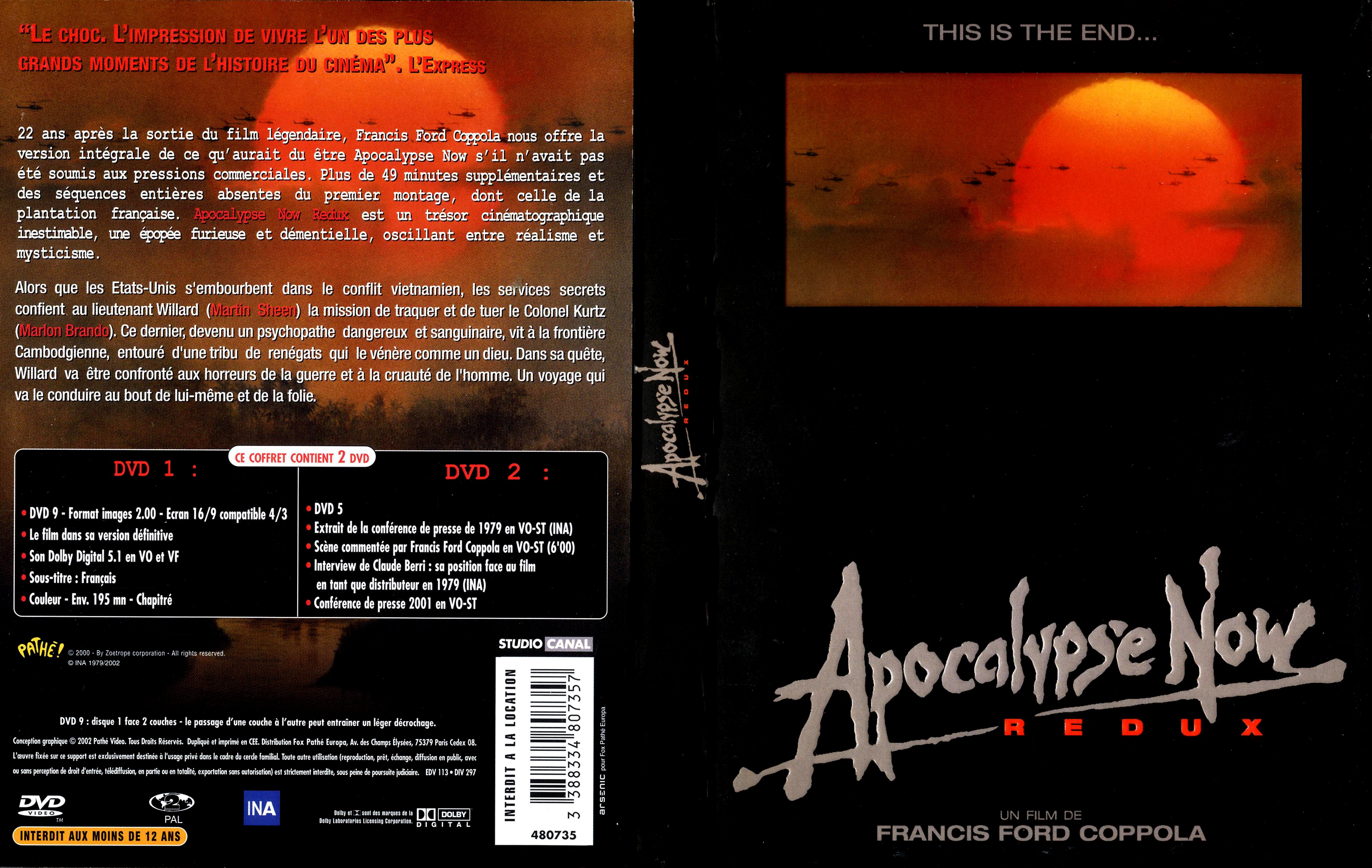 Jaquette DVD Apocalypse now redux v3