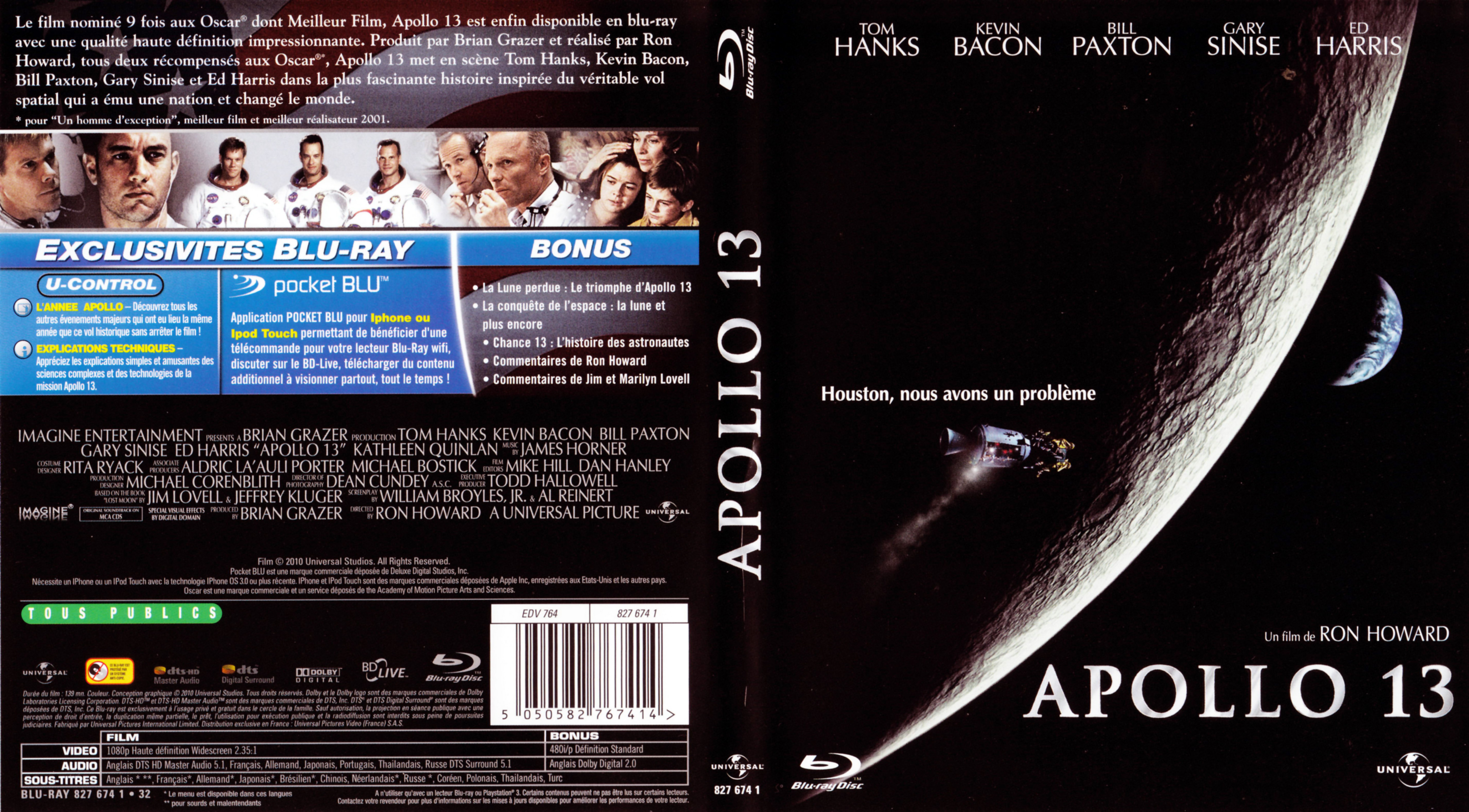Jaquette DVD Apollo 13 (BLU-RAY)