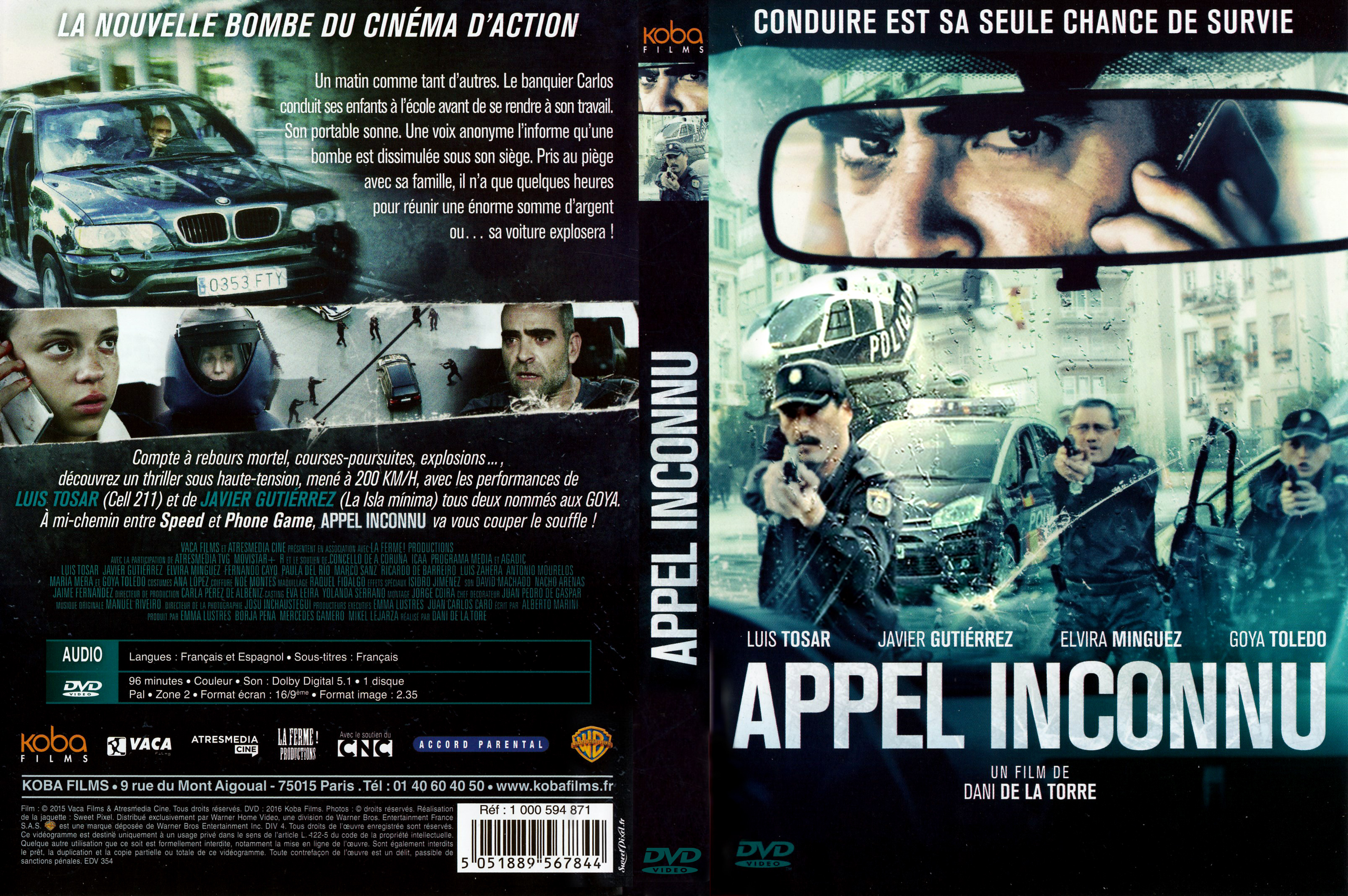 Jaquette DVD Appel Inconnu