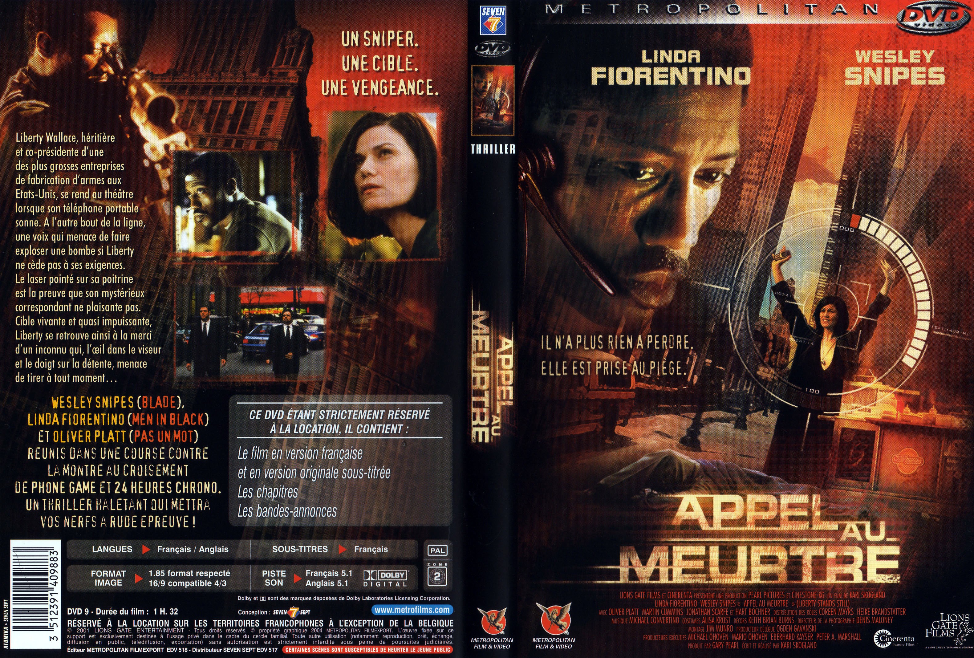 Jaquette DVD Appel au meurtre