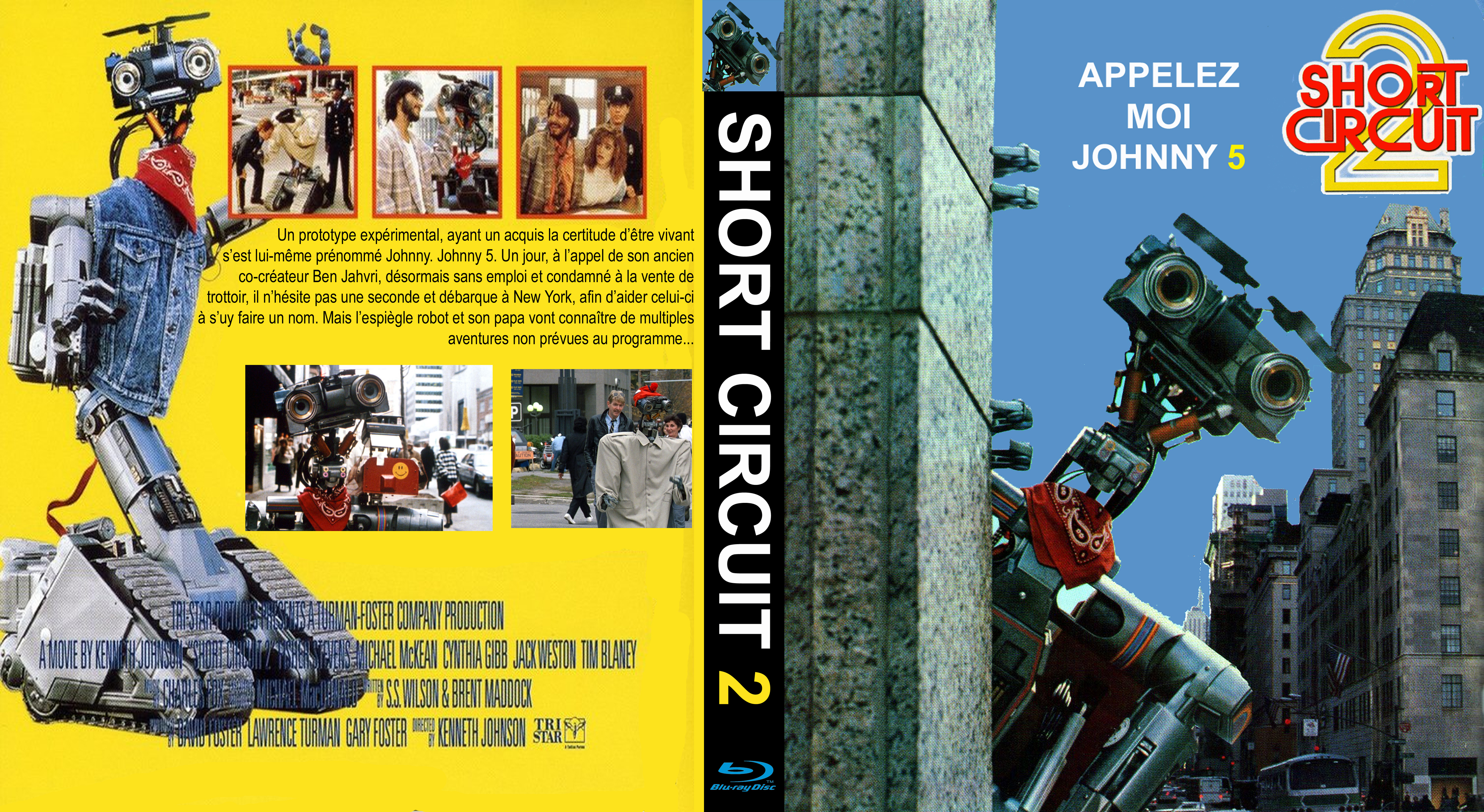 Jaquette DVD Appelez moi Johnny 5 custom (BLU-RAY)