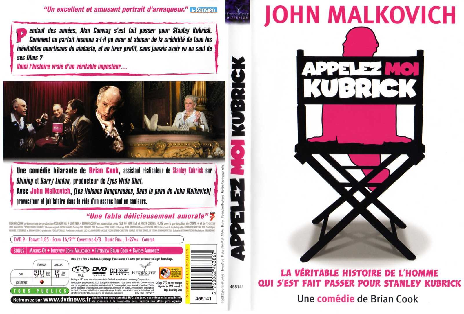 Jaquette DVD Appelez-moi Kubrick