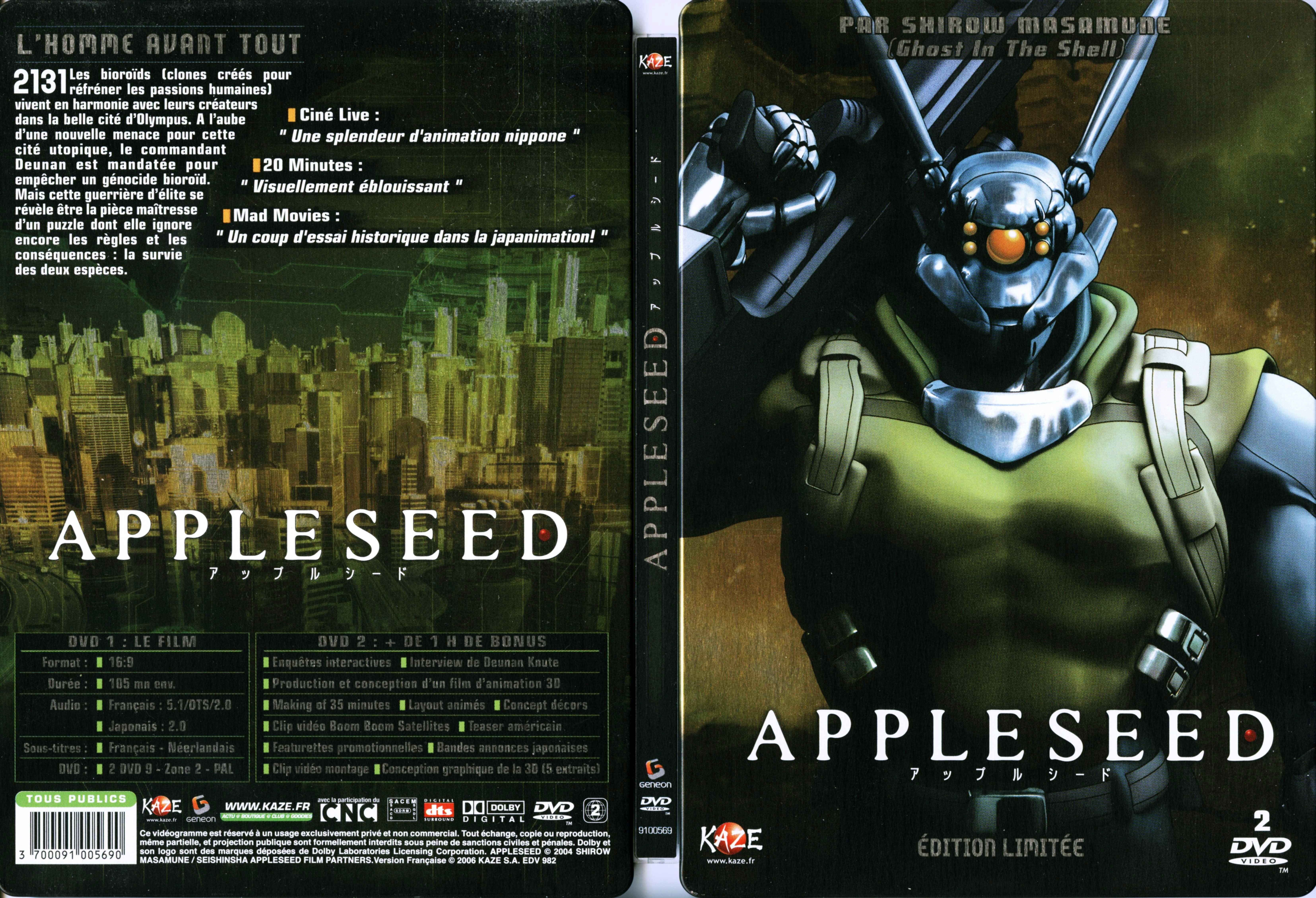 Jaquette DVD Appleseed v2
