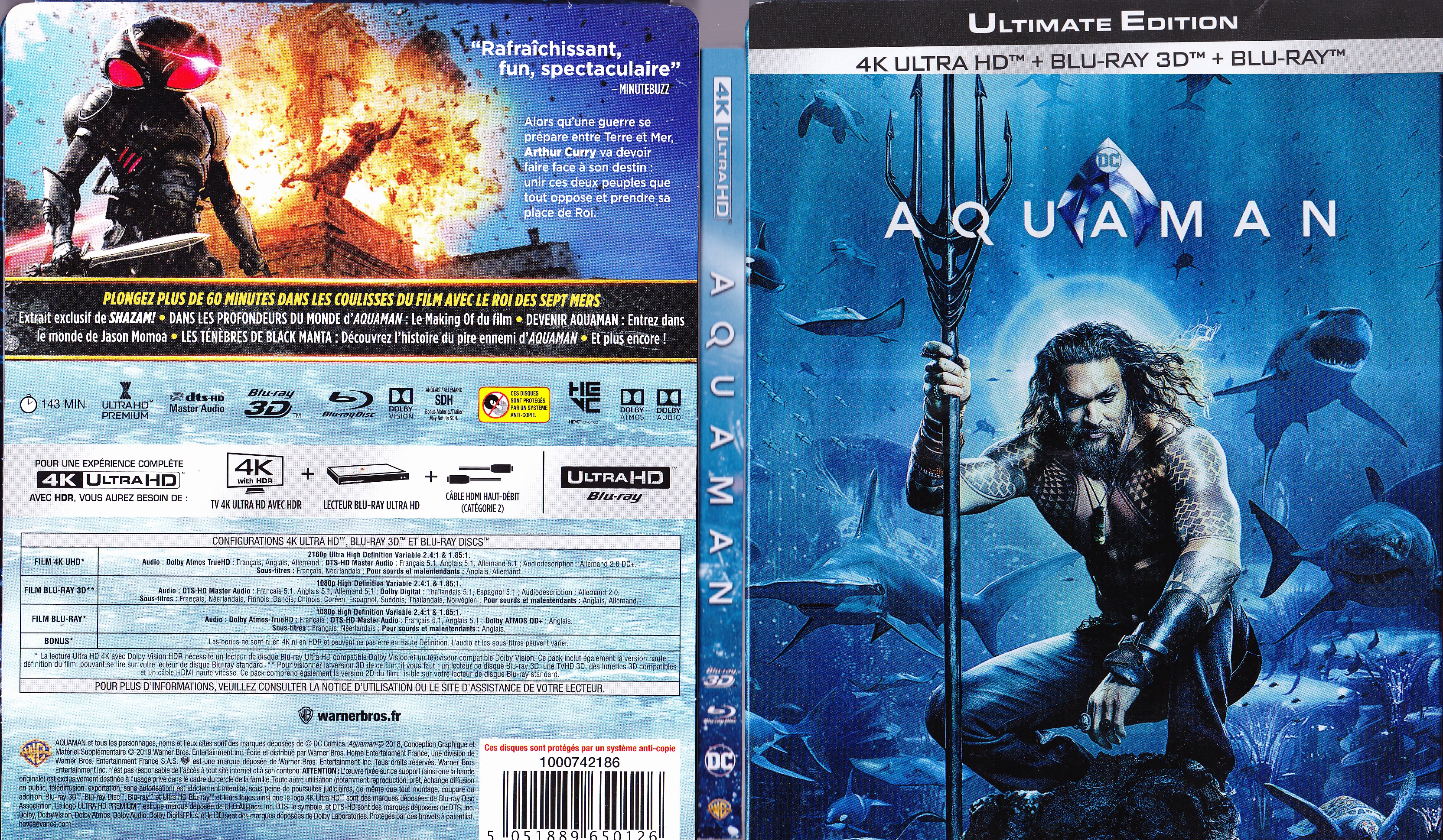 Jaquette DVD Aquaman 4K (BLU-RAY)