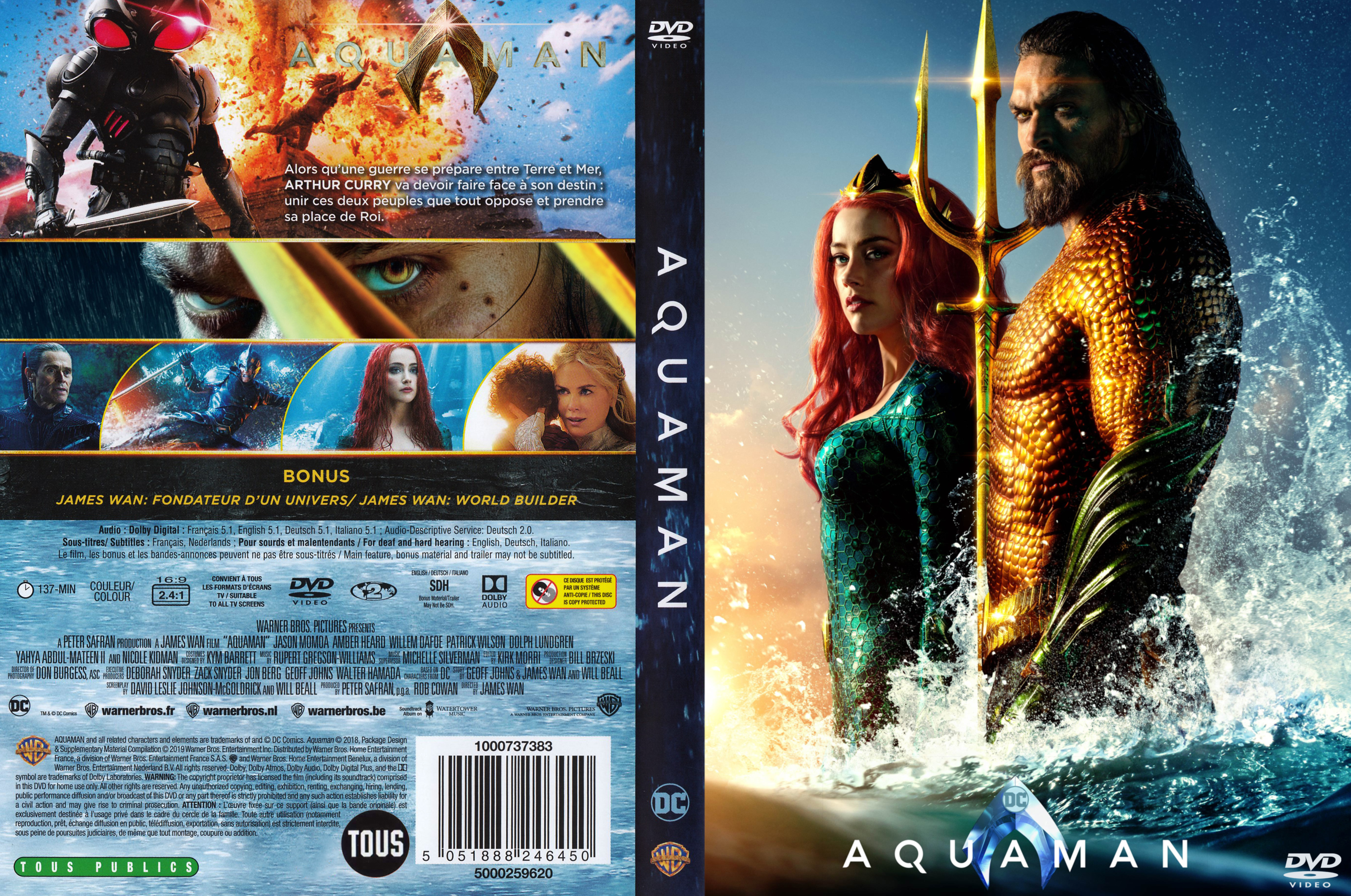 Jaquette DVD de Aquaman custom - Cinéma Passion