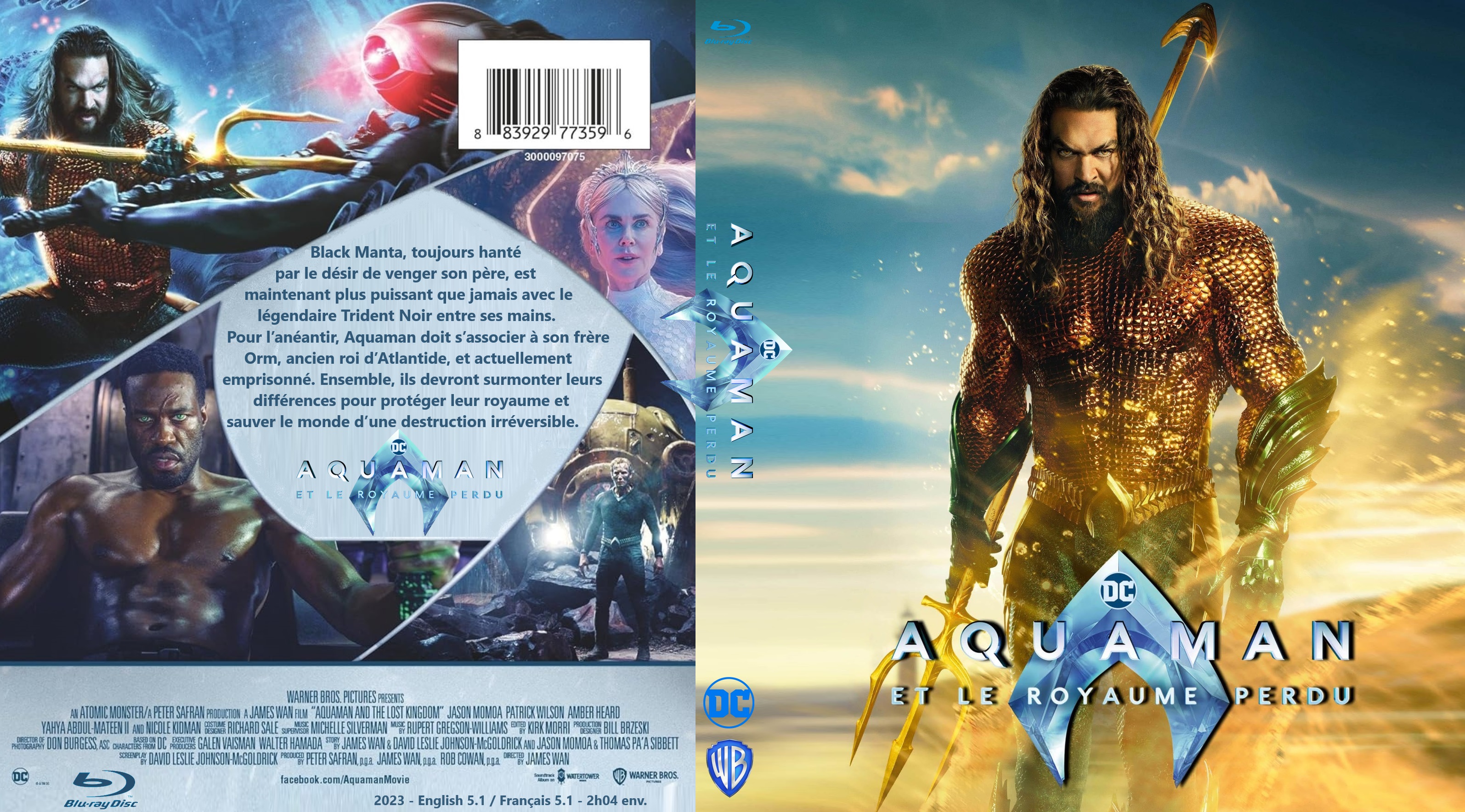 Jaquette DVD Aquaman et le Royaume Perdu custom (BLU-RAY)