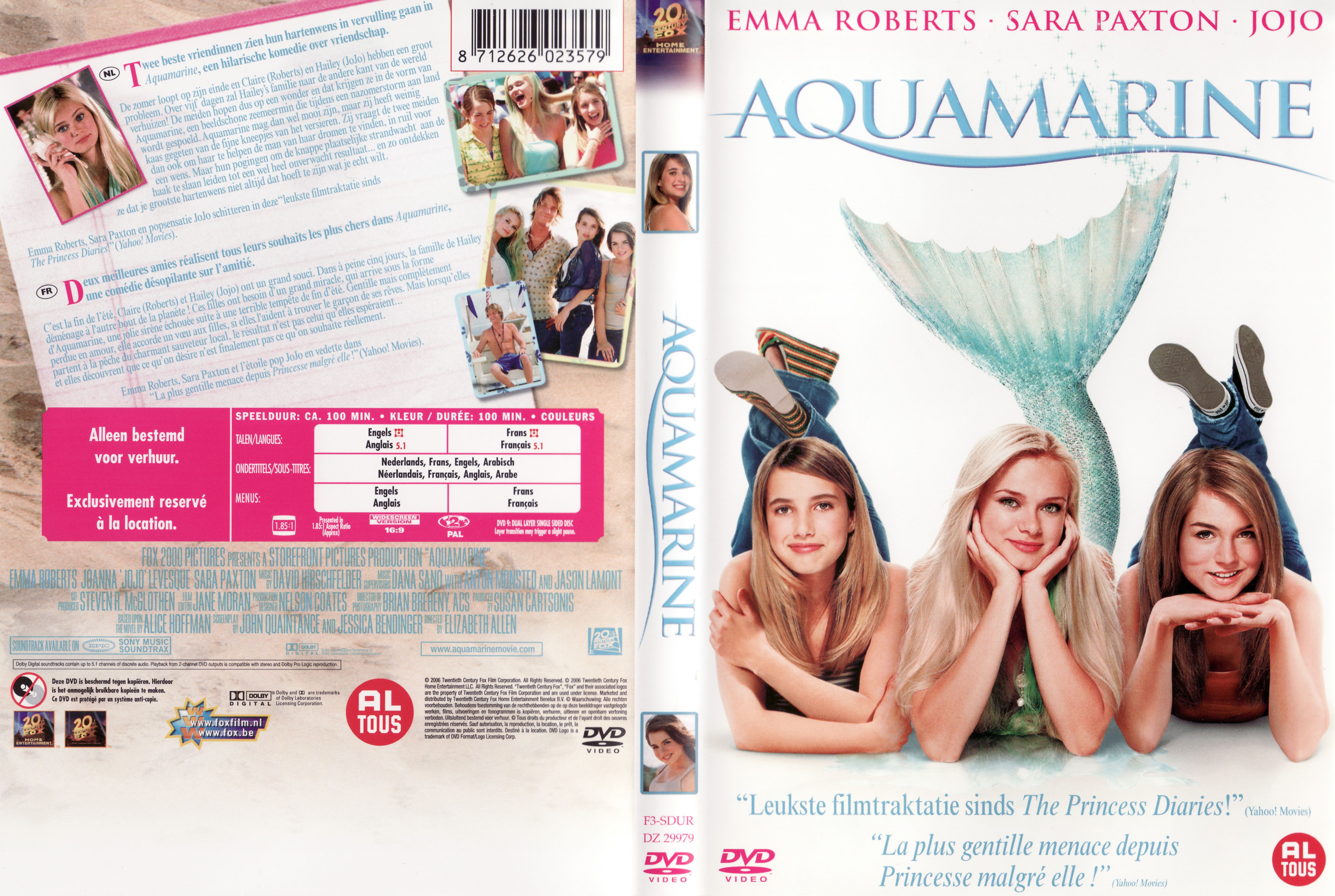 Jaquette DVD Aquamarine