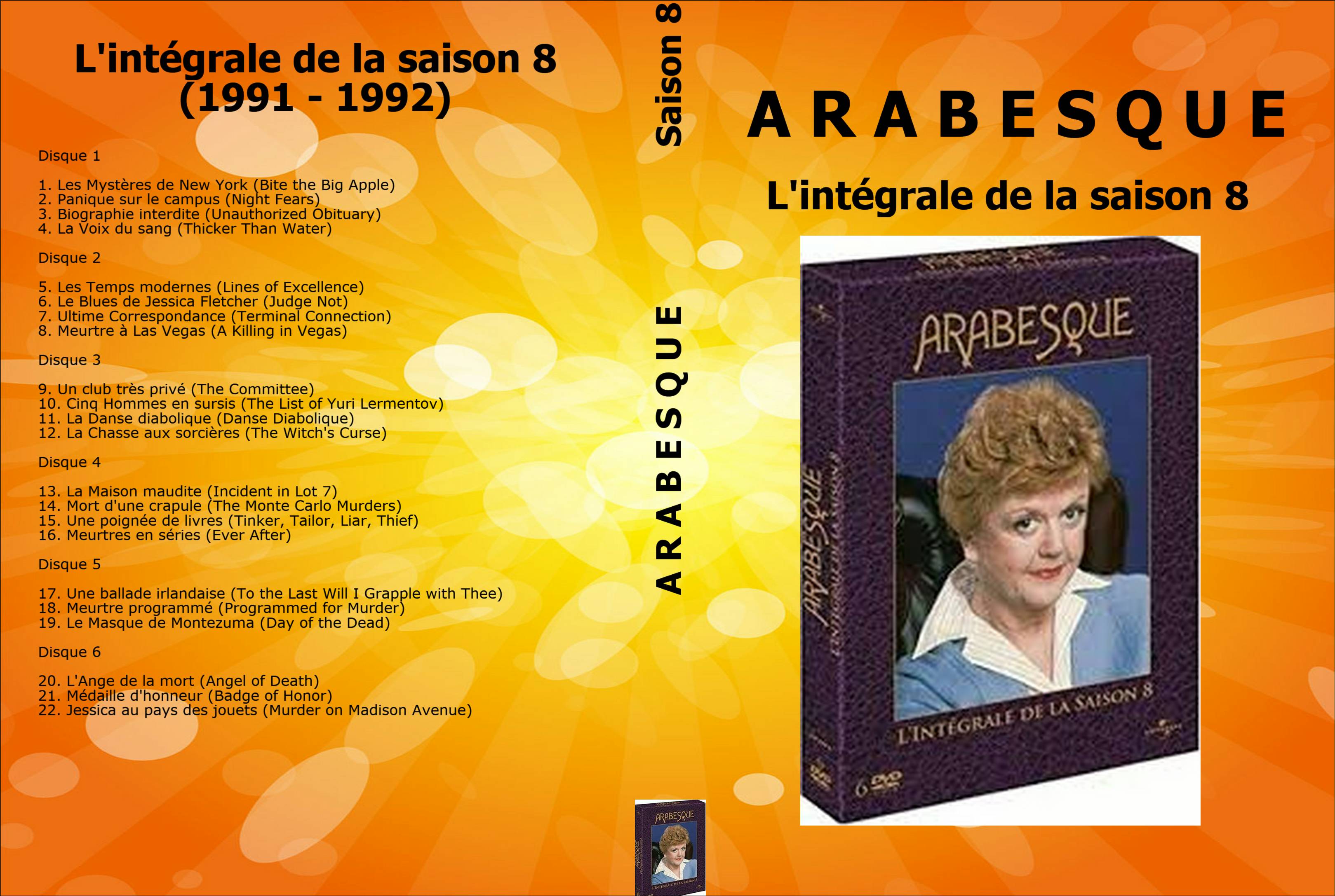 Jaquette DVD Arabesque saison 8 custom