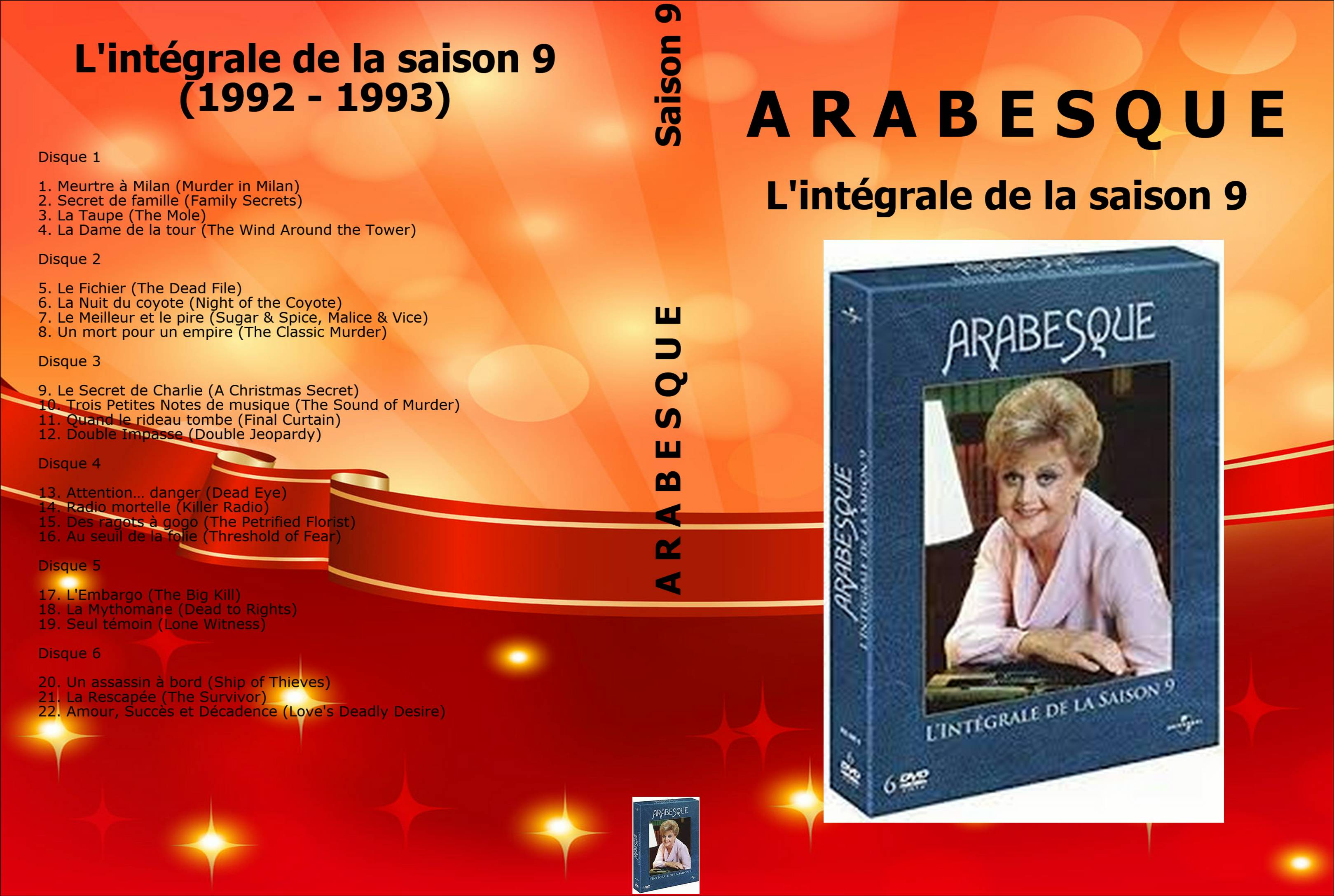 Jaquette DVD Arabesque saison 9 custom