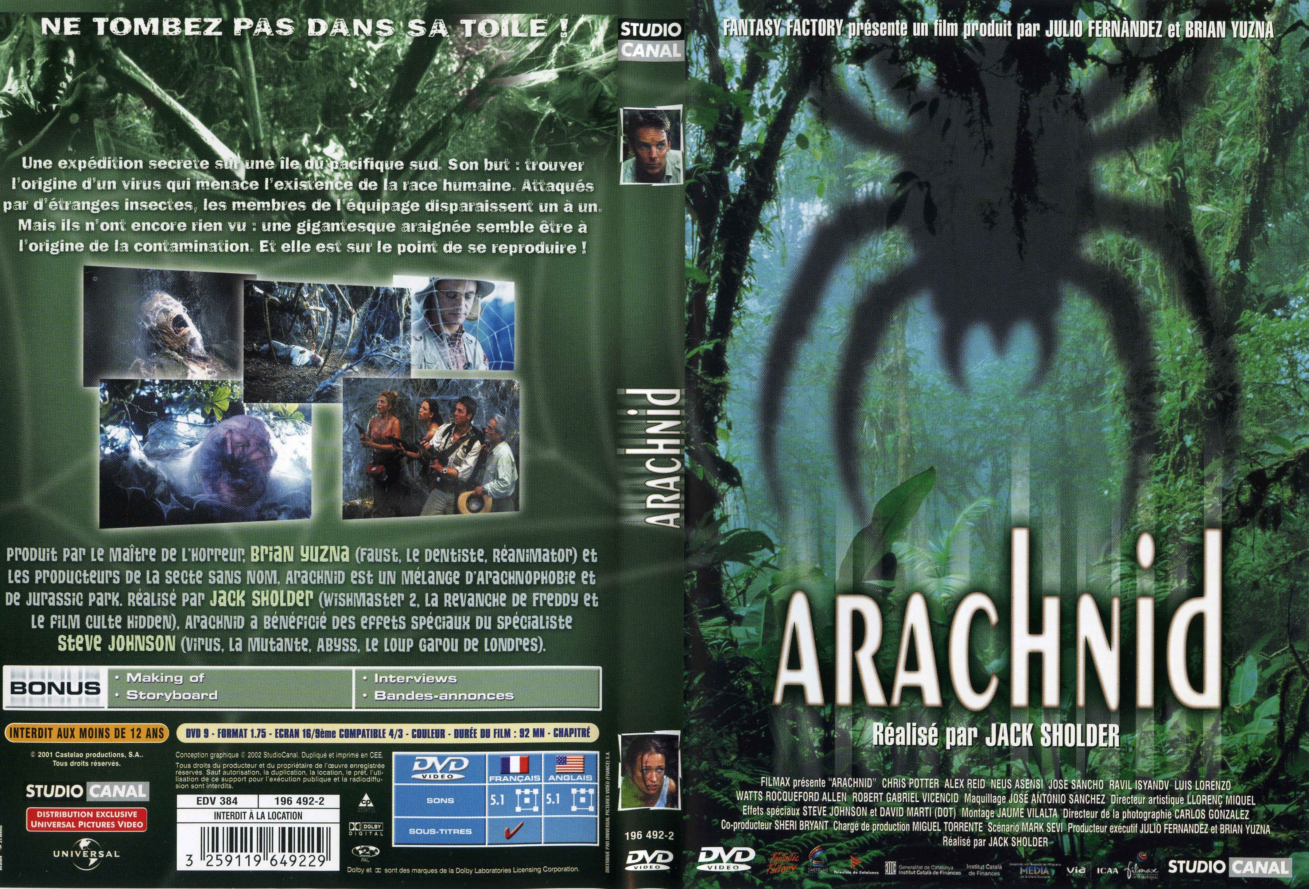 Jaquette DVD Arachnid